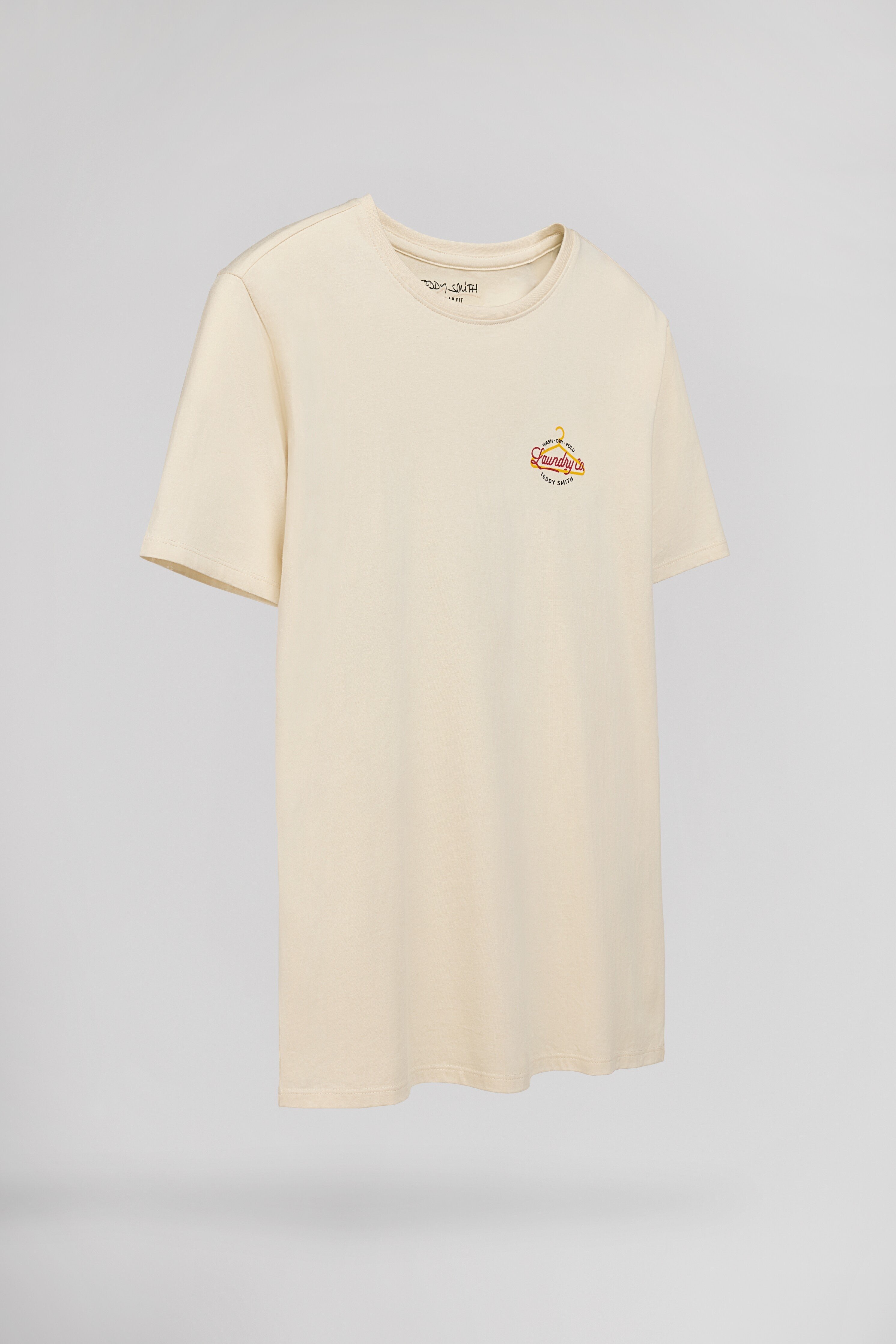Teddy Smith T-Laundry T-shirt col rond crème