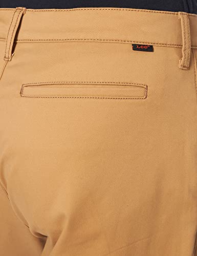 Lee Tapered Chino chino marron 28W 32L coupe fuselée