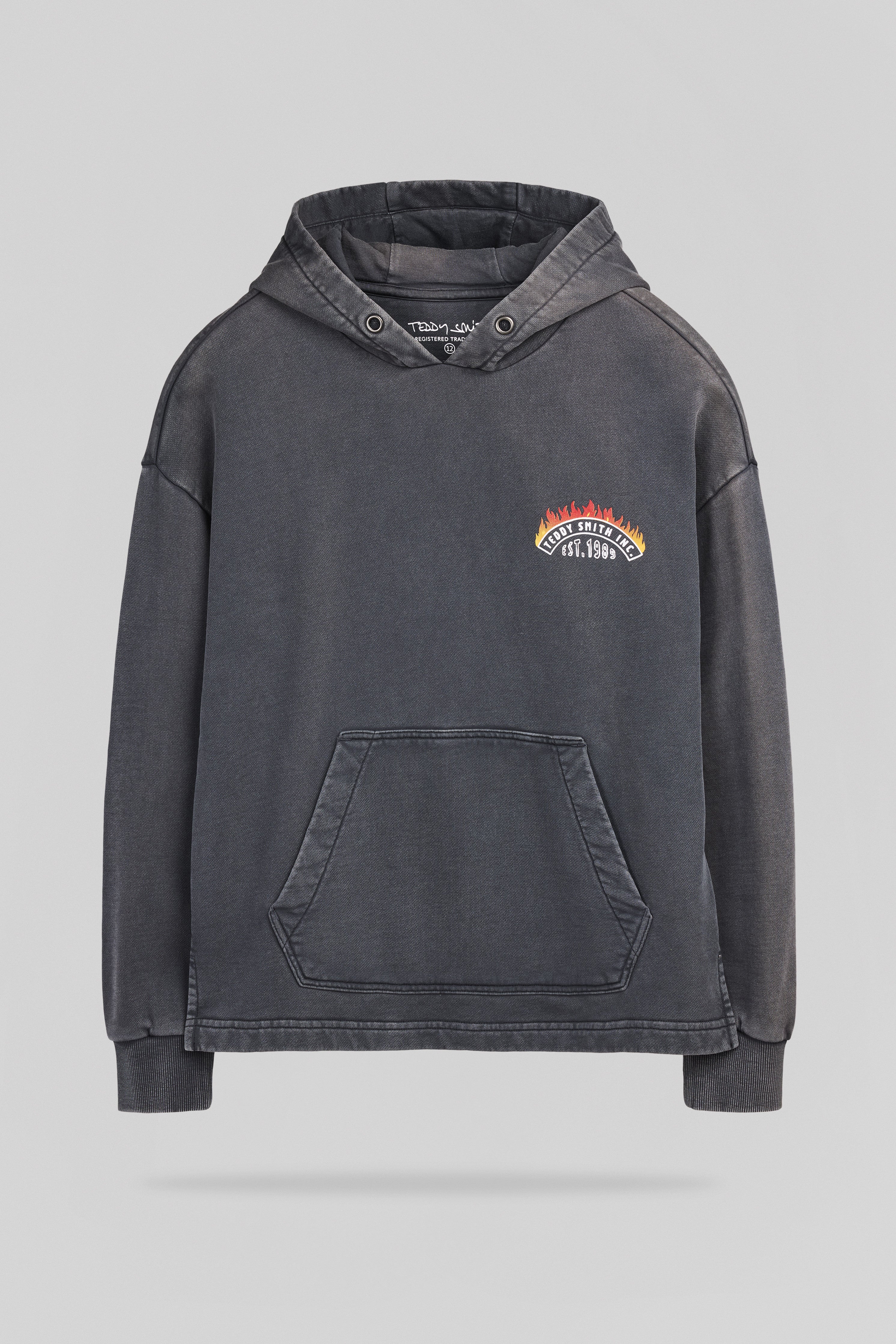 Teddy Smith S-Feu Hoody Jr sweat à capuche garçon noir imprimé