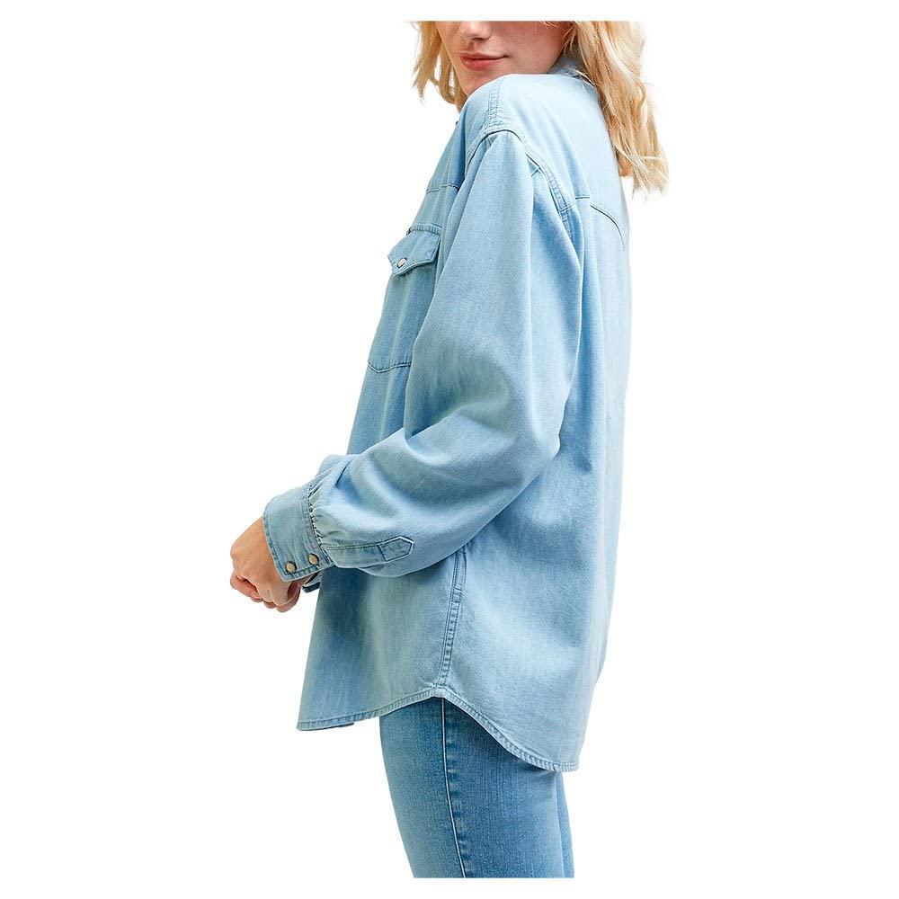Lee Seasonal chemise western bleu clair en coton