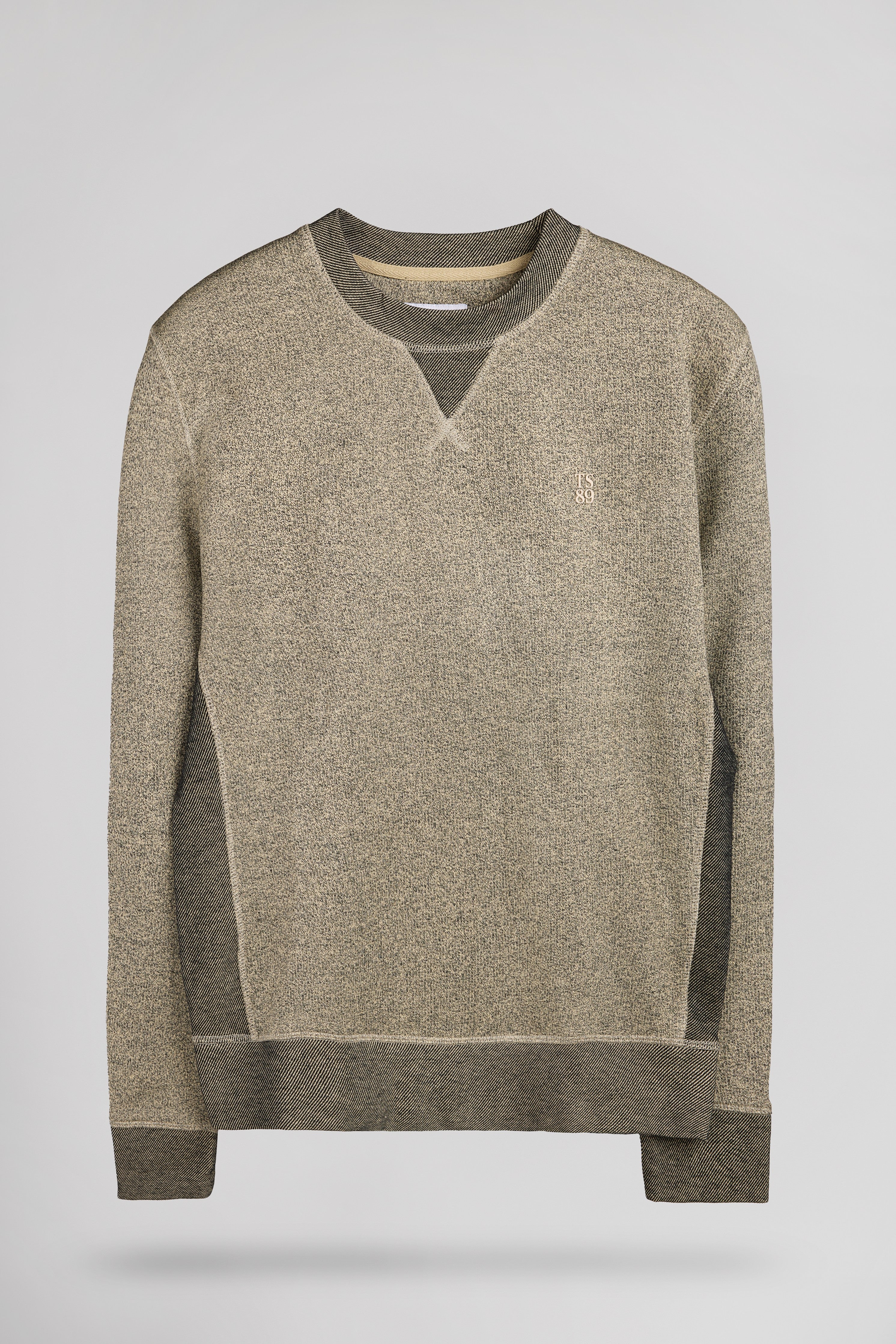 Teddy Smith S-Yanis RC sweat homme beige chiné loose