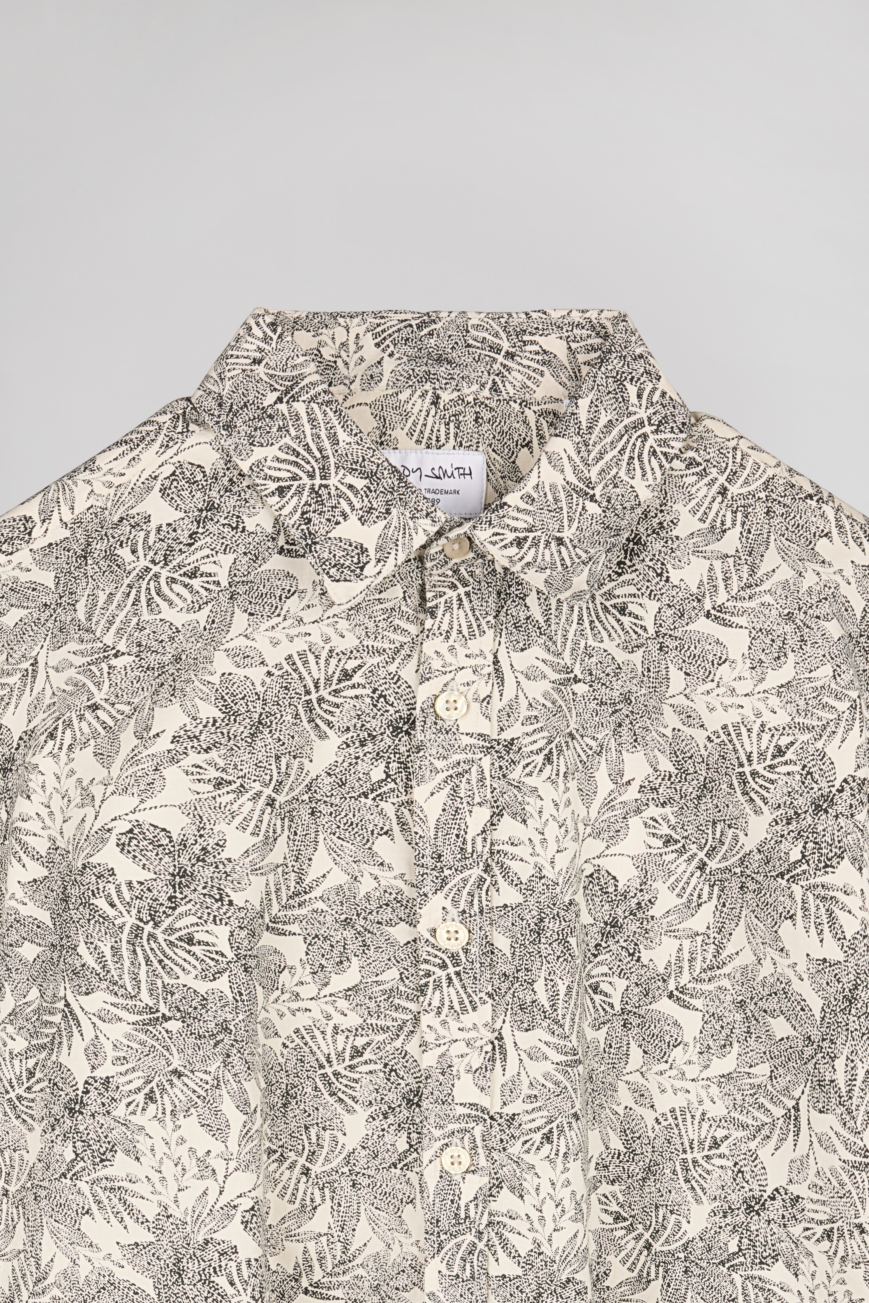 Teddy Smith Cut 2 MC chemise slim soft grège homme