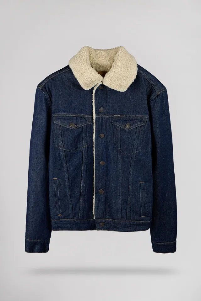 Teddy Smith Randall Sherpa veste denim homme col sherpa