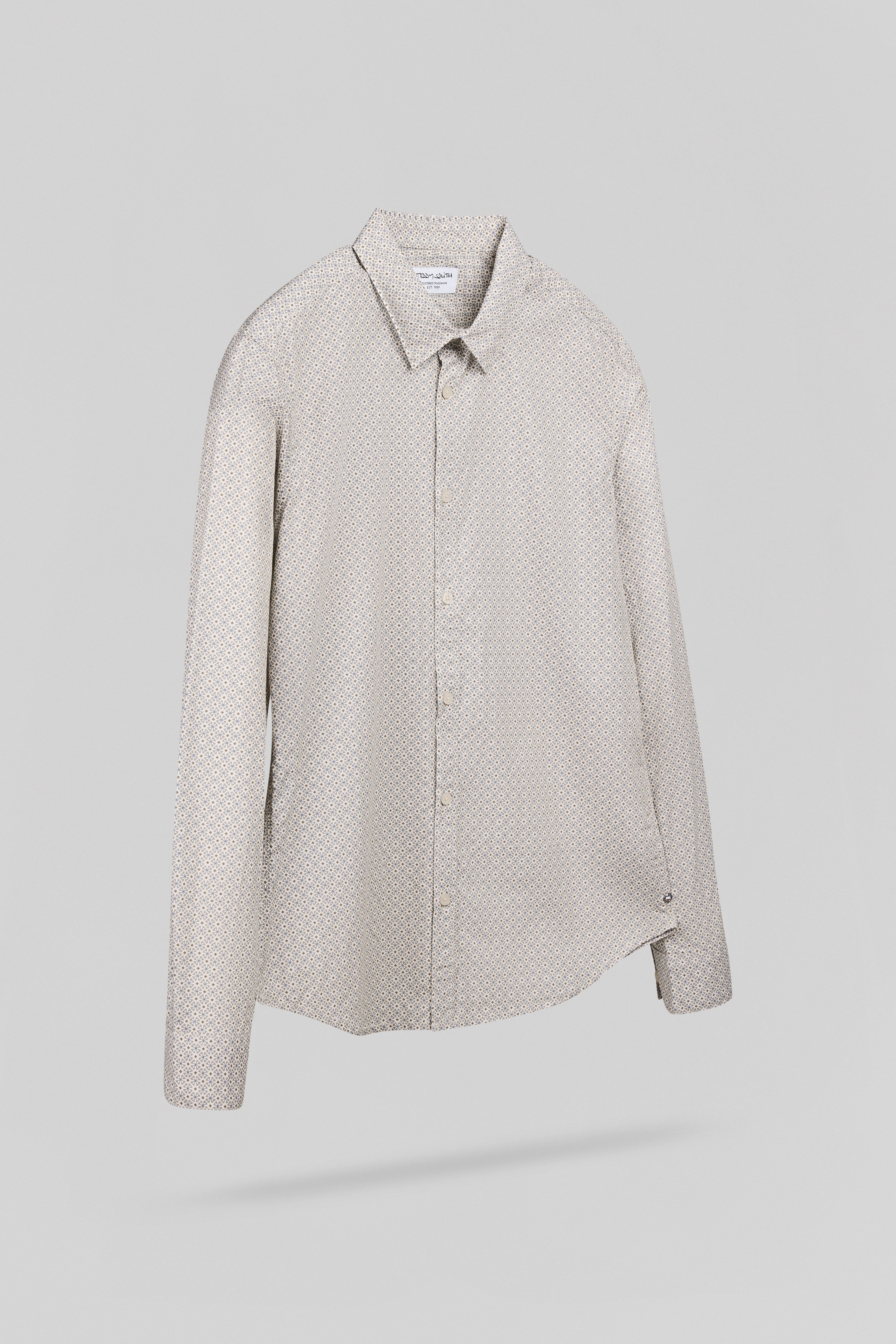 Teddy Smith Carton ML Cream chemise cintrée crème