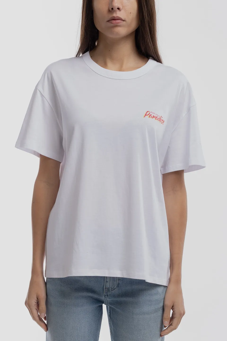 TEDDY SMITH T-PLAYA t-shirt blanc oversize femme