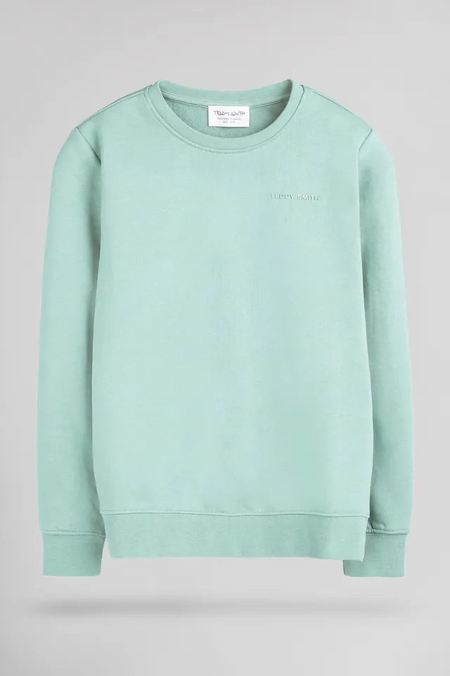 Teddy Smith S-Nark RC JR sweat col rond bleach menthol coton