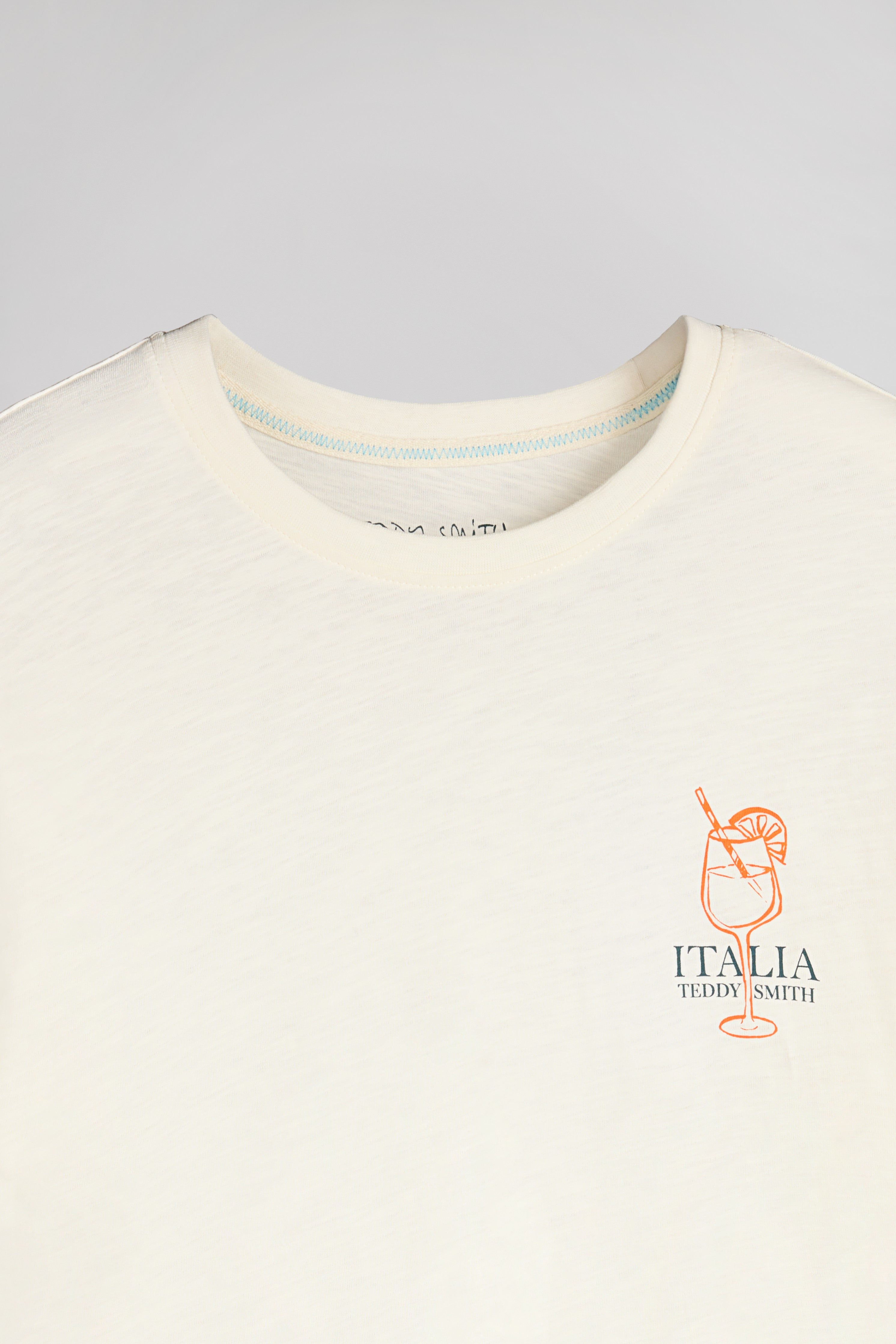 Teddy Smith T-Italio MC Middle t-shirt blanc coton