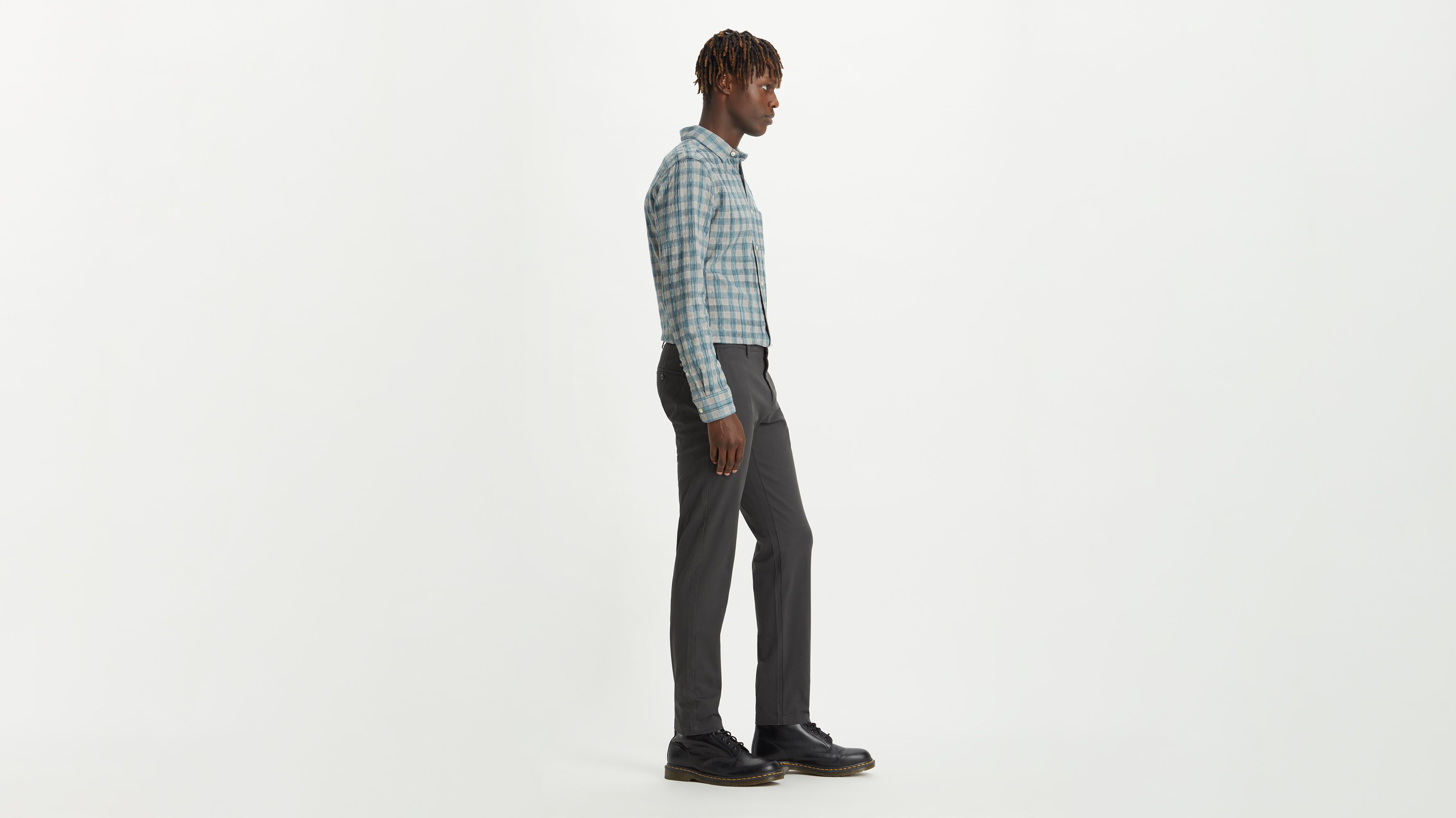 Dockers Crafted Khaki chino gris slim stretch