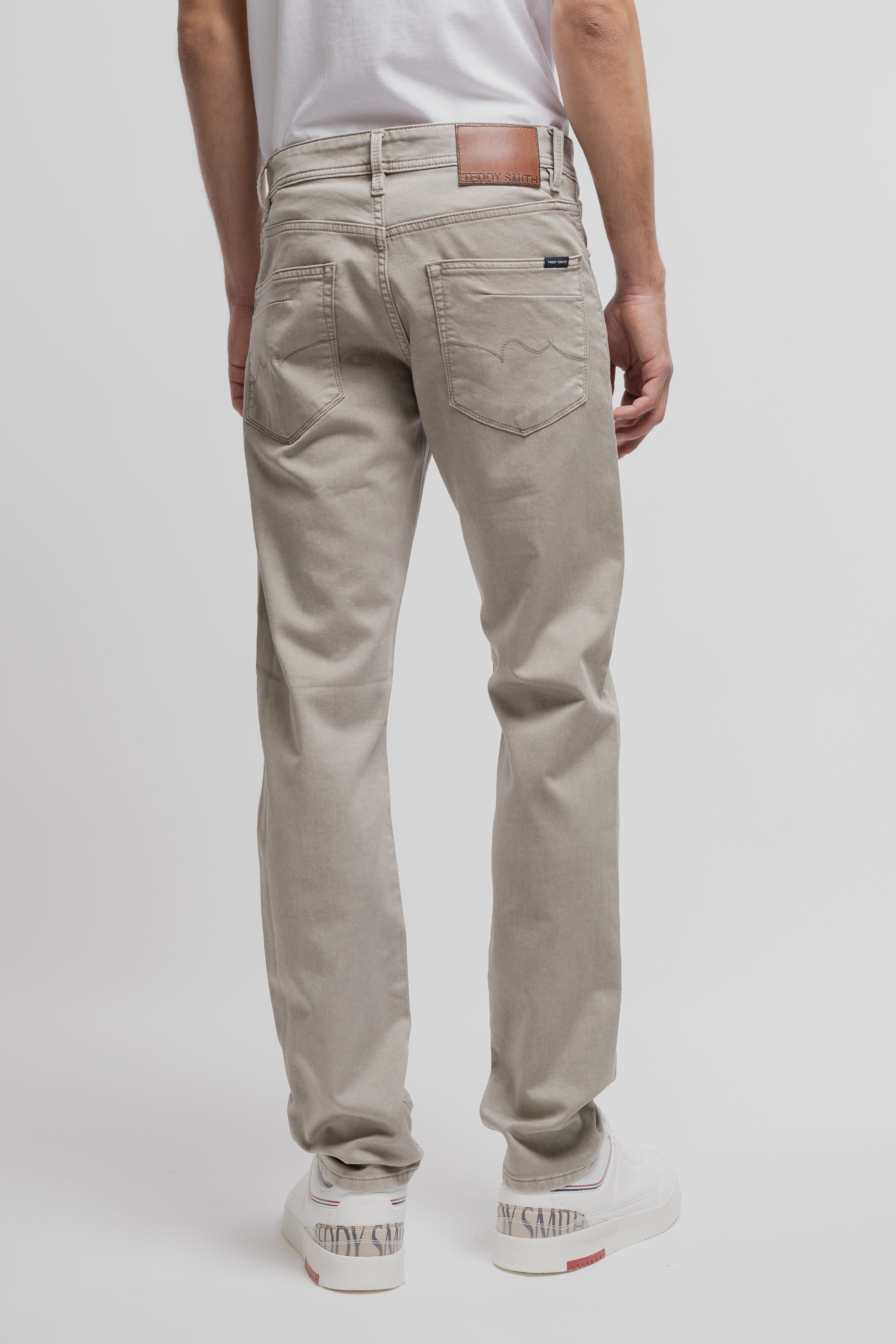 Teddy Smith Jim Rock Swe L32 Bleach Kaki jean homme ajusté