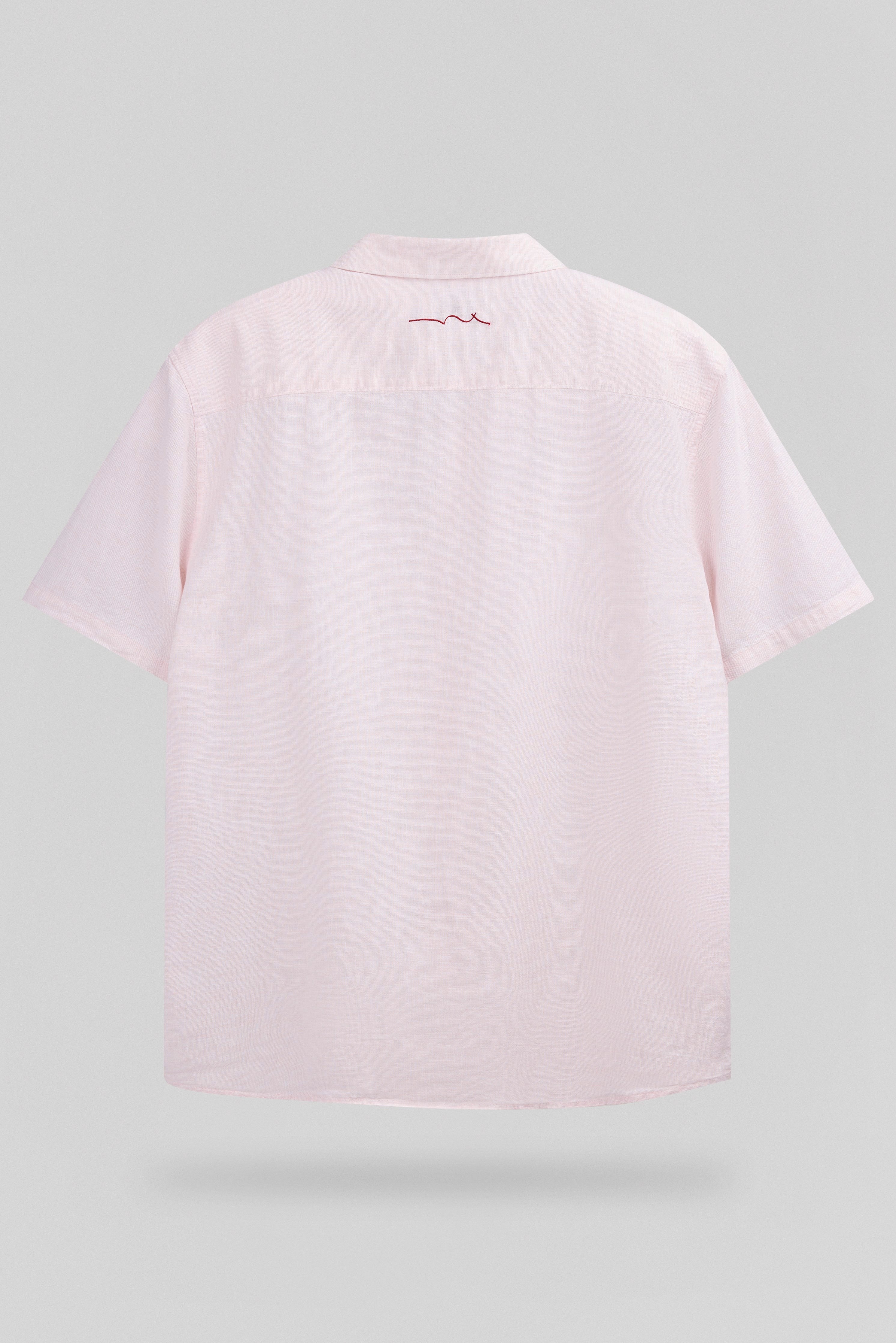 Teddy Smith C-Pietro MC chemise rose pastel lin coton