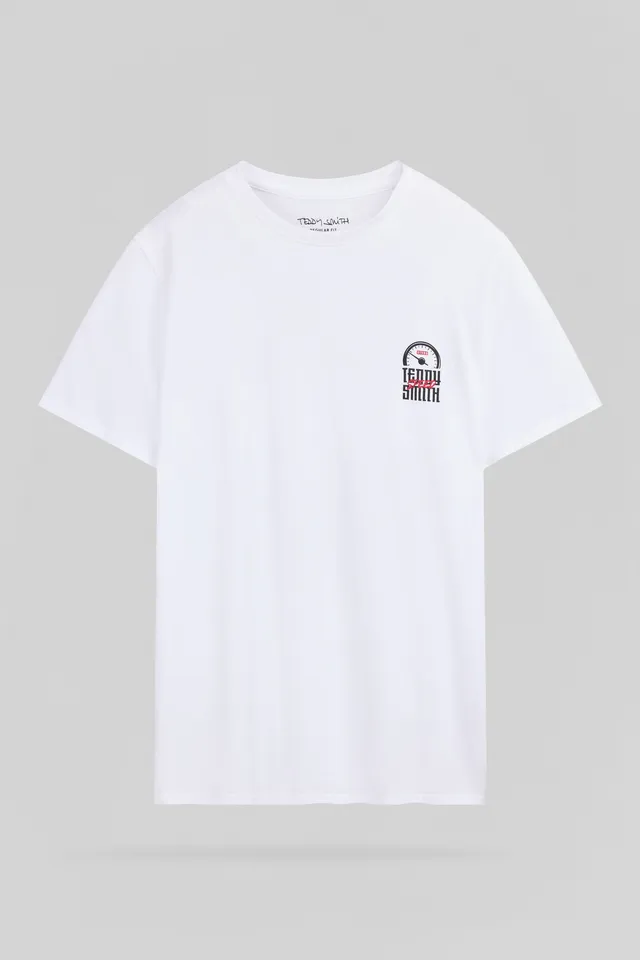 Teddy Smith T-Cars 2 MC Blanc t-shirt homme blanc coton