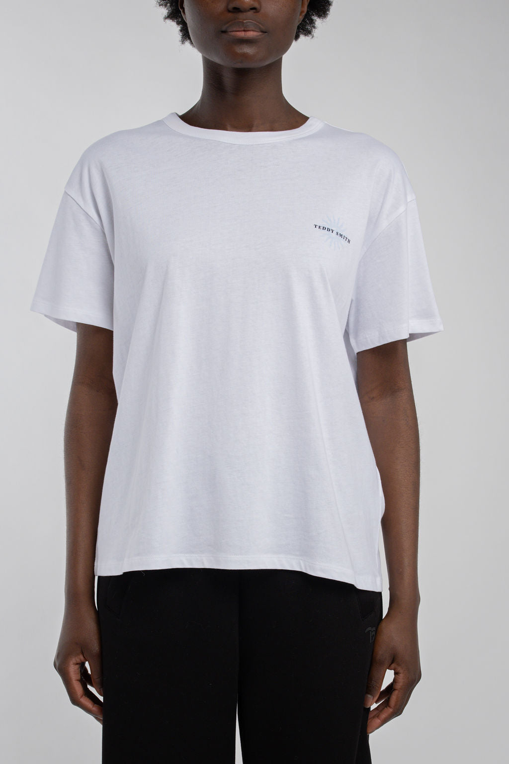 Teddy Smith T-Leyane MC t-shirt blanc oversize femme