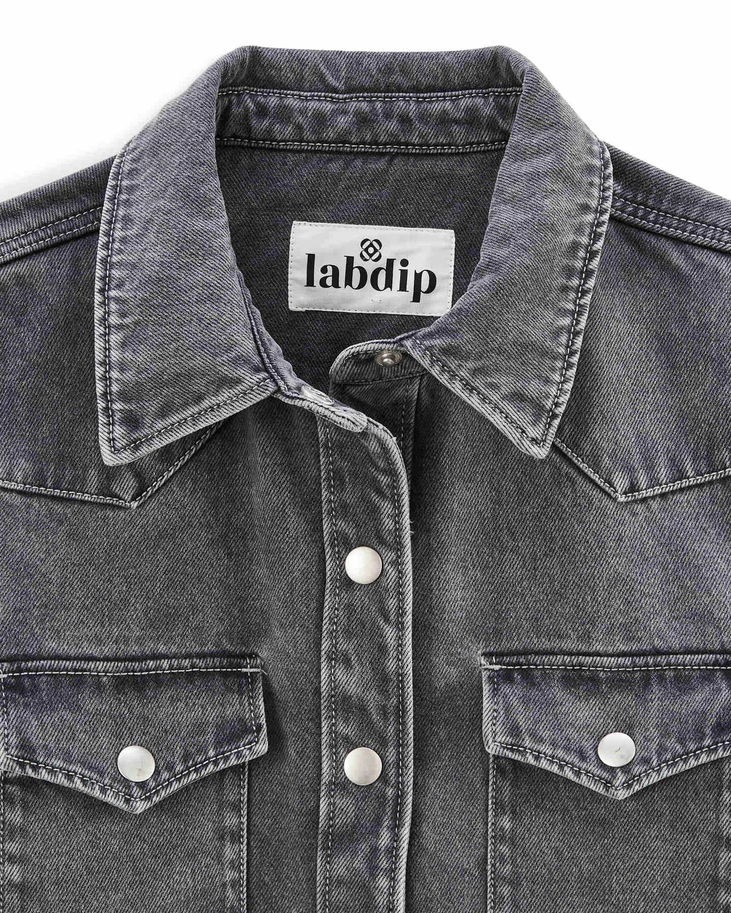Labdip Dalia Denim Light Grey chemise gris clair ajustée