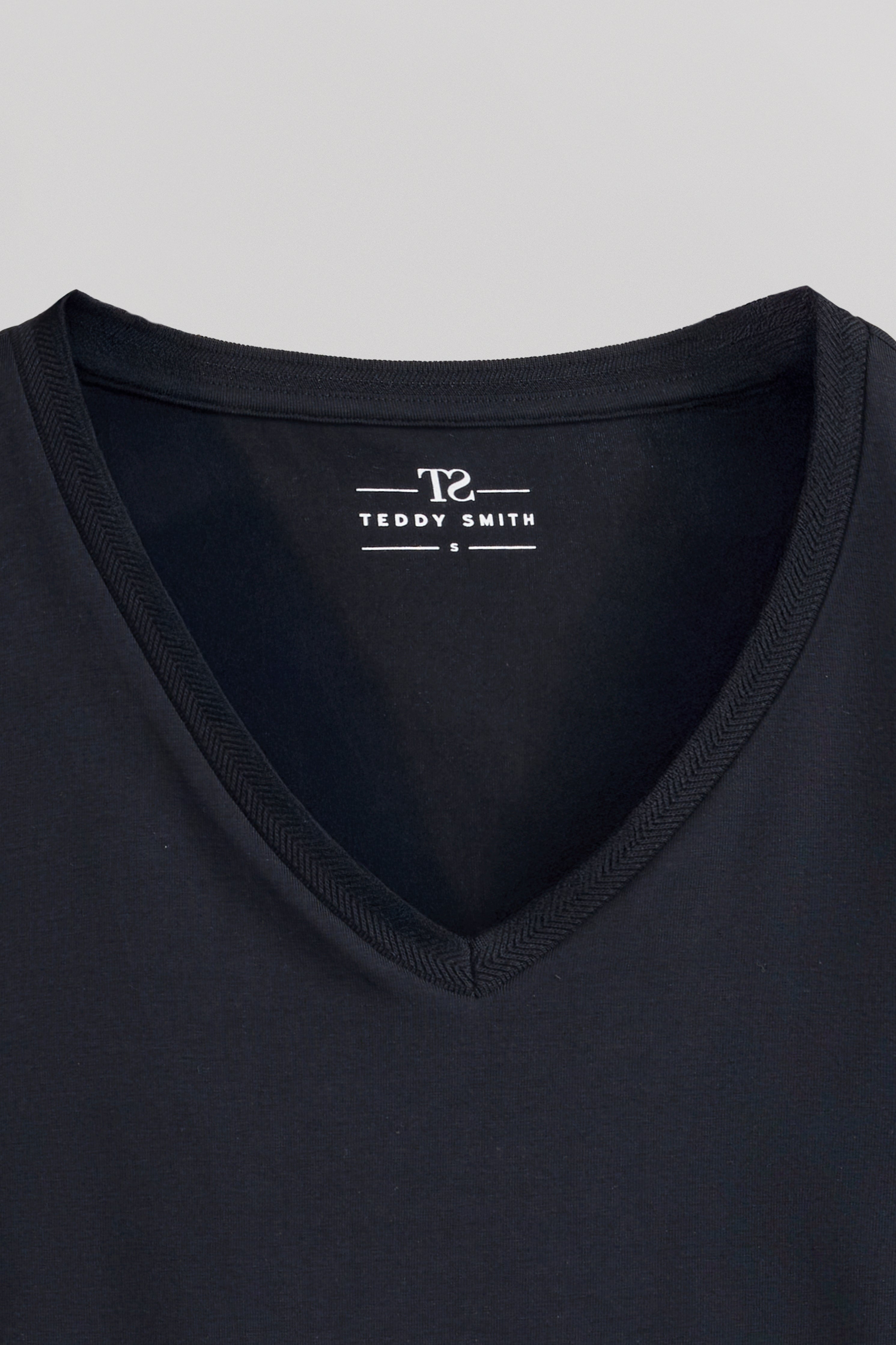 Teddy Smith T-MIA MC t-shirt col V bleu marine femme