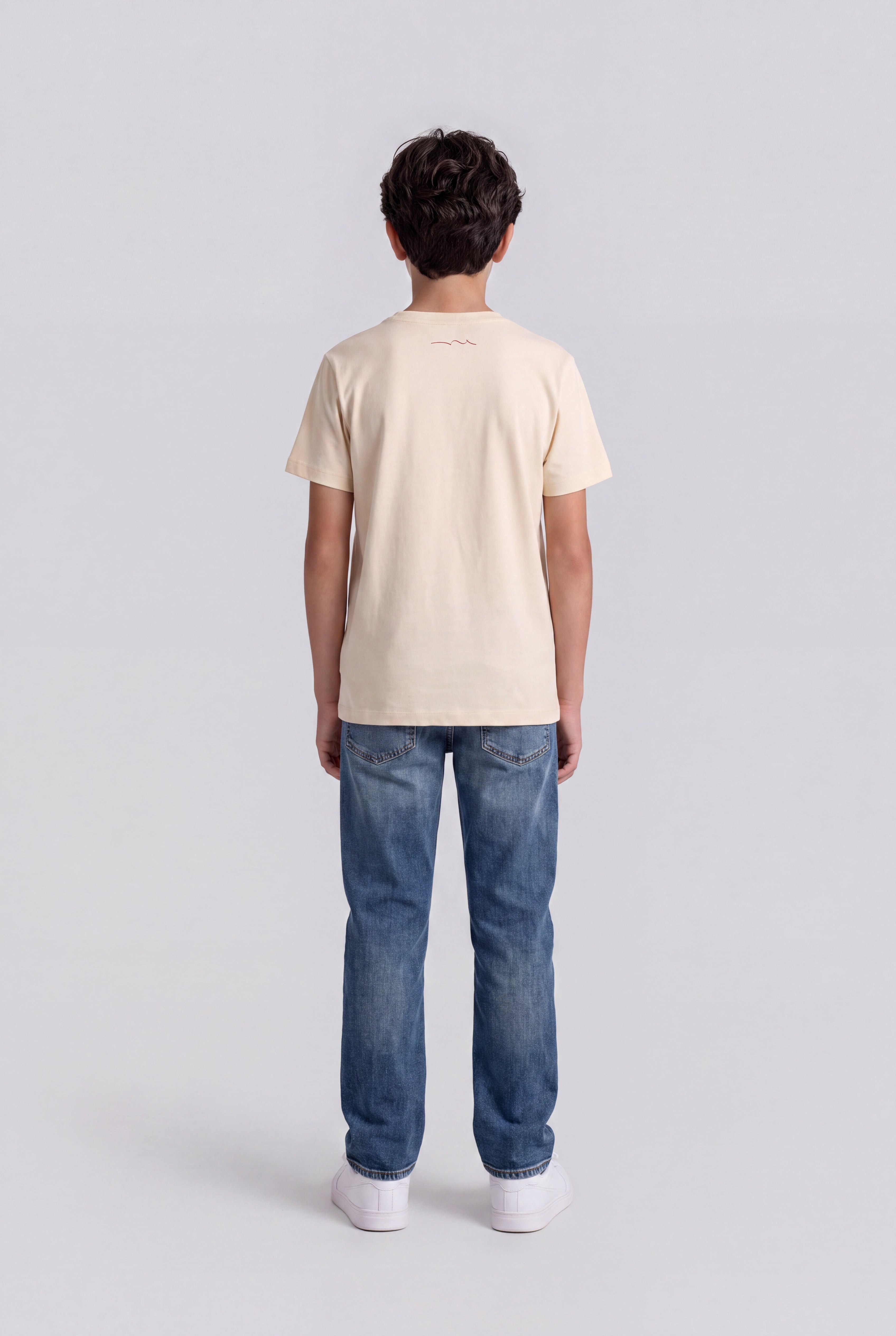 Teddy Smith T-Company t-shirt cream ajusté garçon