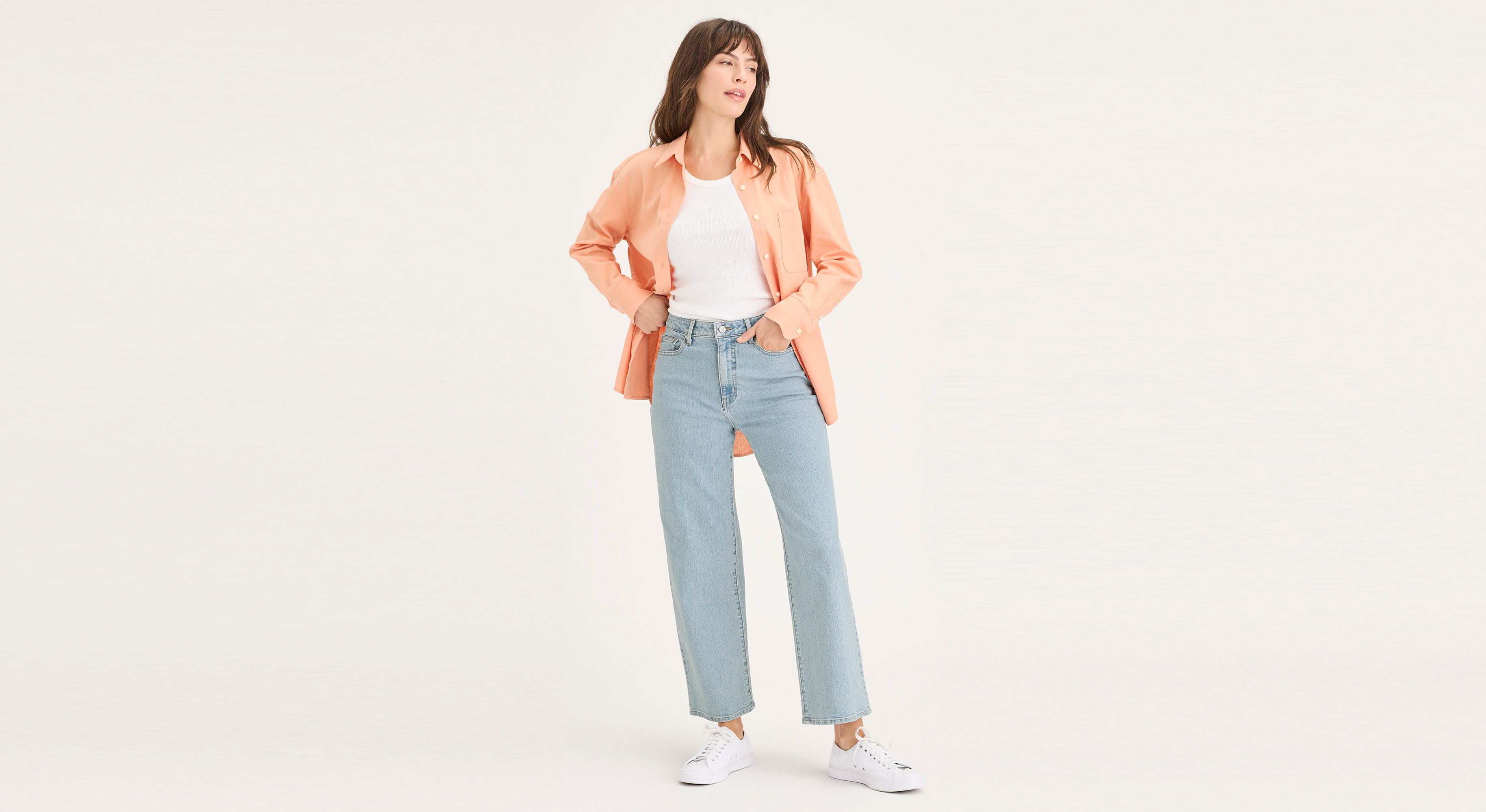 Dockers Sutter High Straight chino femme bleu