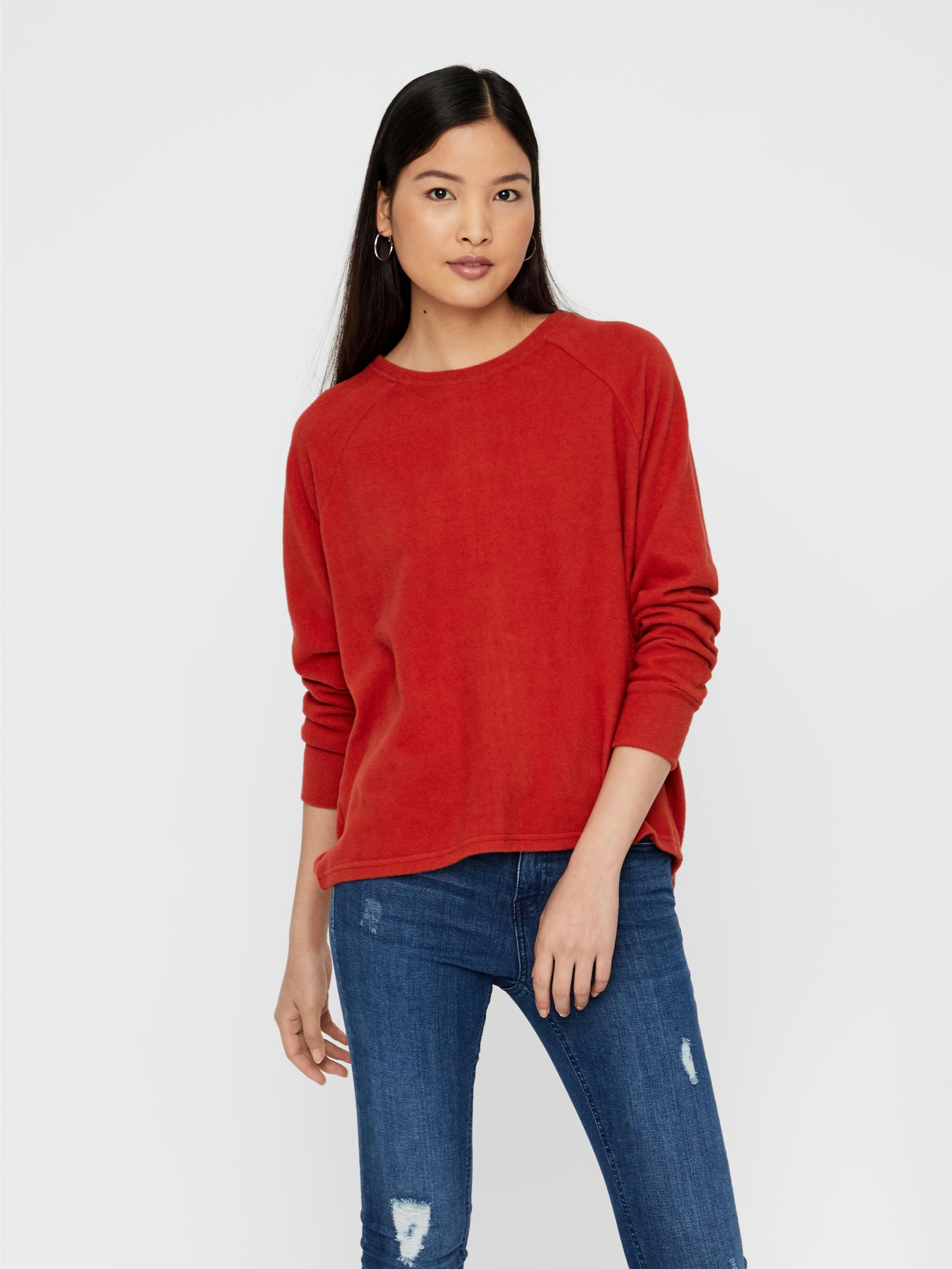 Noisy May top manches longues zip dos polaire ample