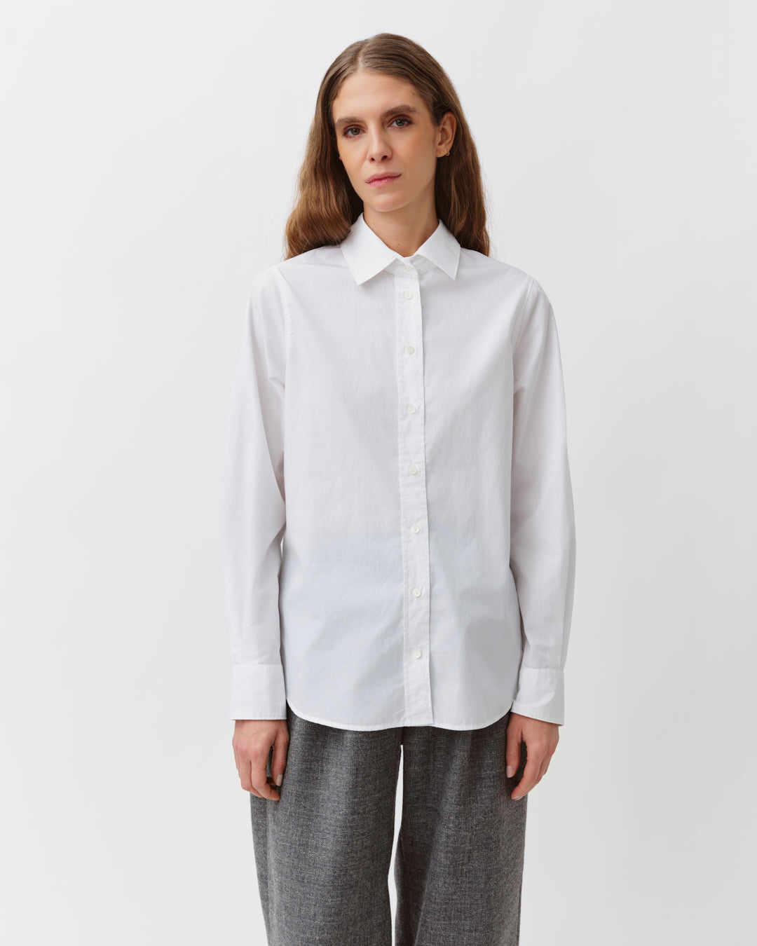 Diega Chaba chemise blanc coton coupe droite