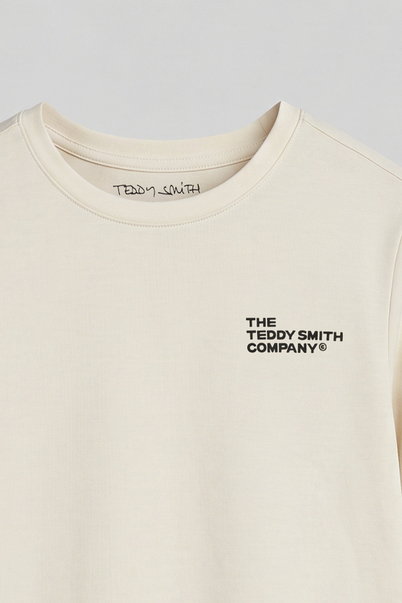 Teddy Smith T-Company ML JR t-shirt cream garcon manches longues