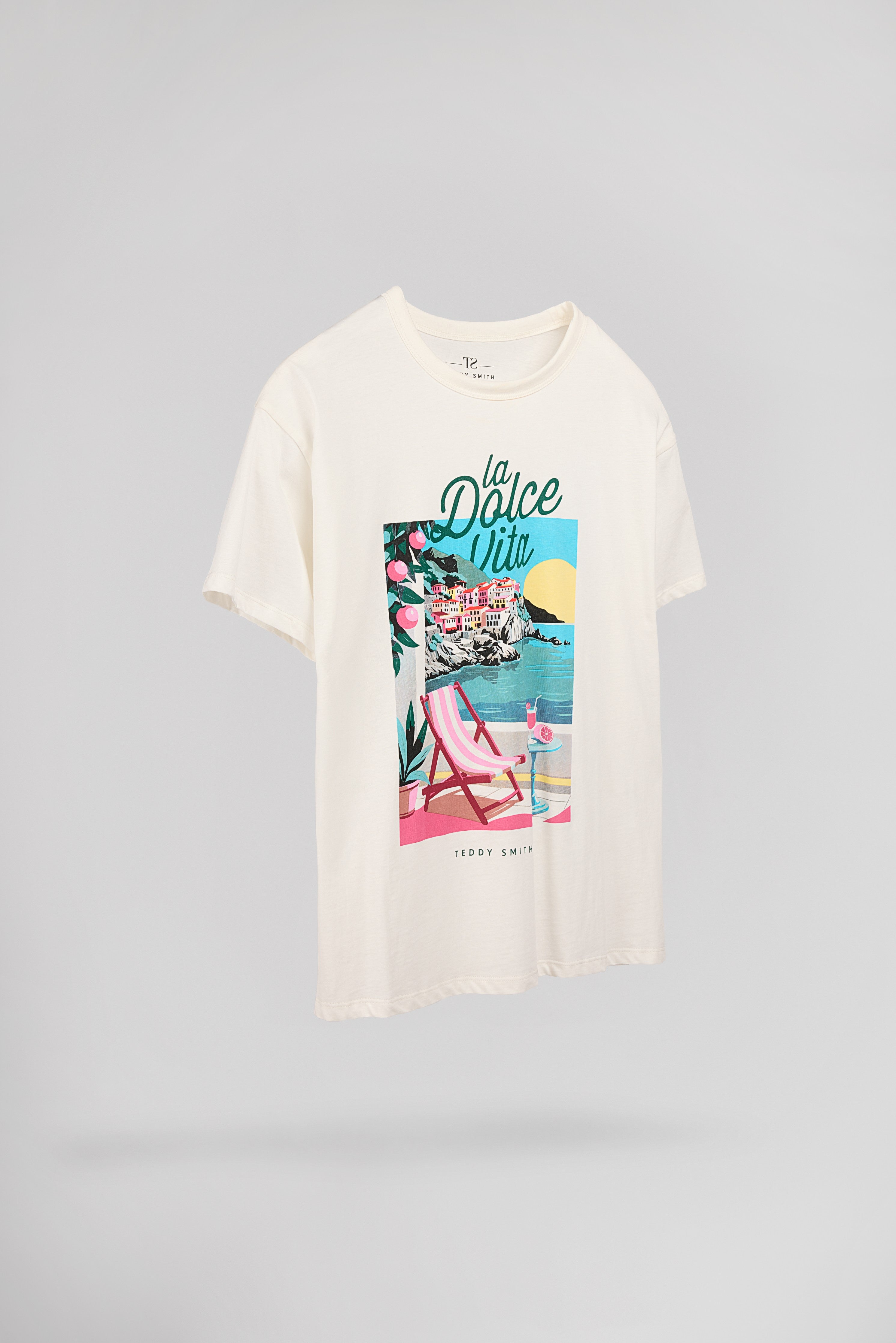 Teddy Smith T-Positano t-shirt femme blanc oversize