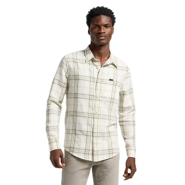 Lee Leesure Shirt chemise homme sauge coton lin