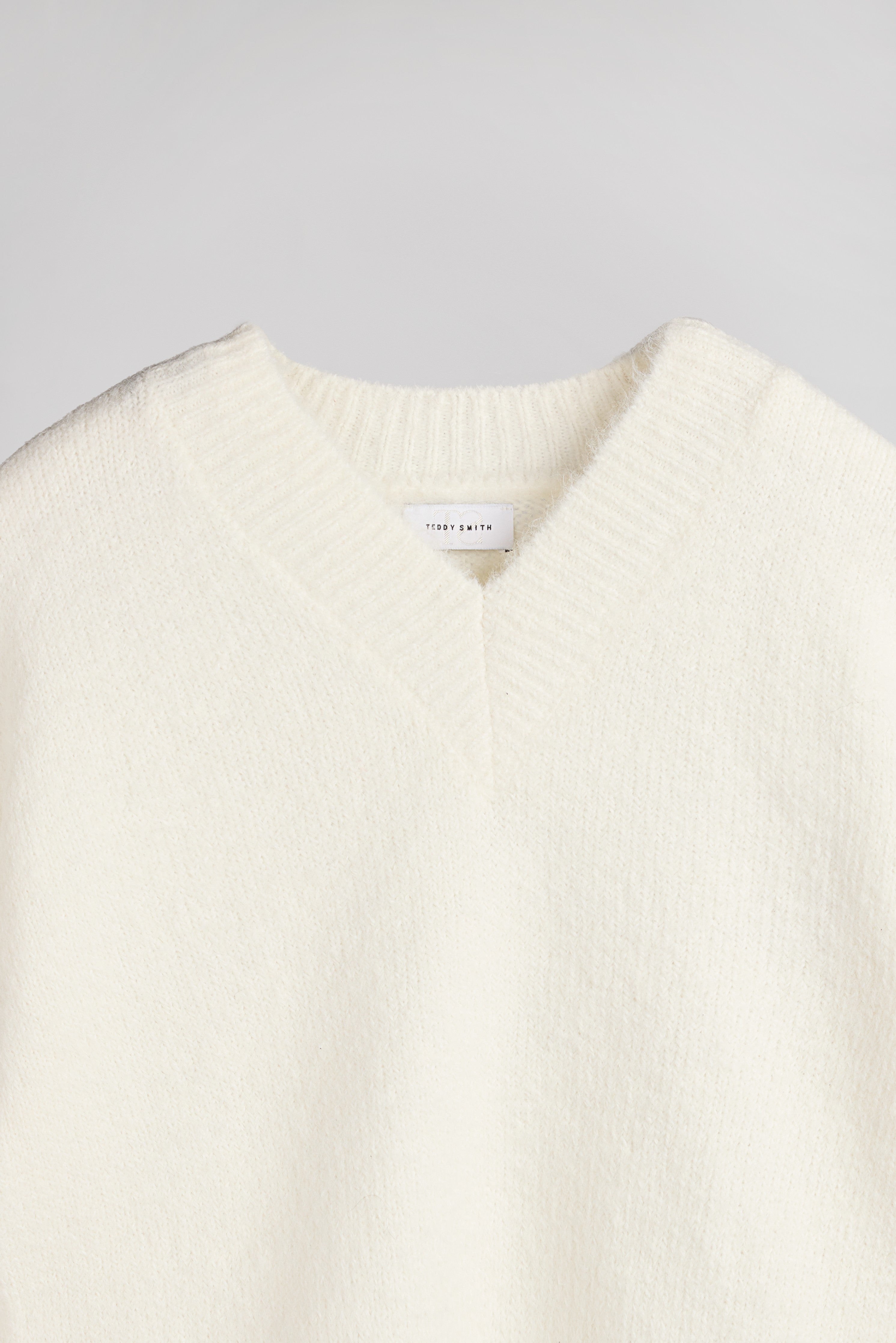 Teddy Smith P-Keith Middle pull oversize blanc cassé laine