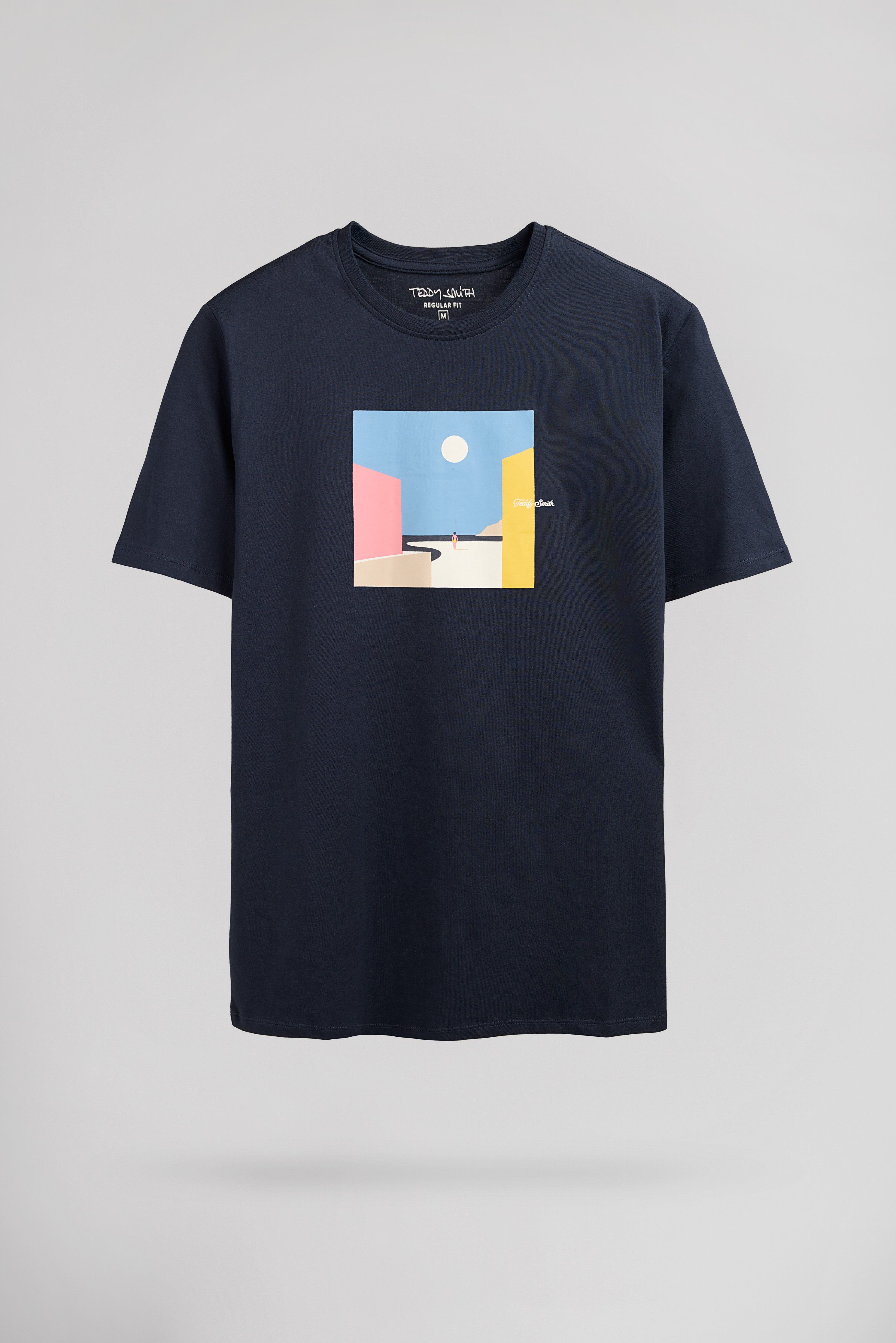 Teddy Smith T-Minimalist MC t-shirt Total Navy col rond