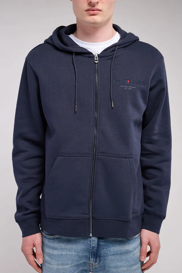 Teddy Smith Giclass Jim HZ gilet sweat capuche navy molleton