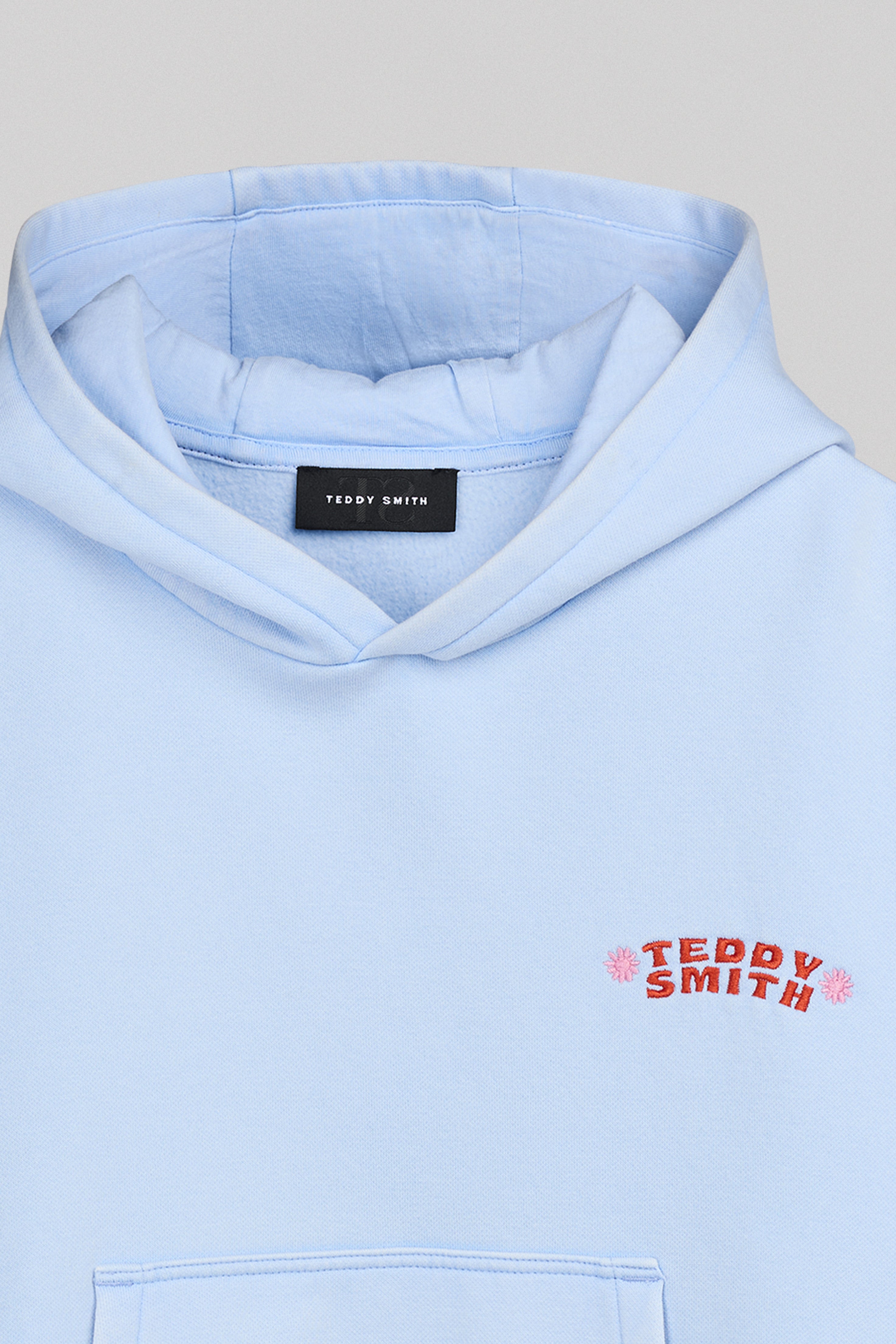 Teddy Smith S-Bird Hoody JR sweat capuche bleu ciel fille