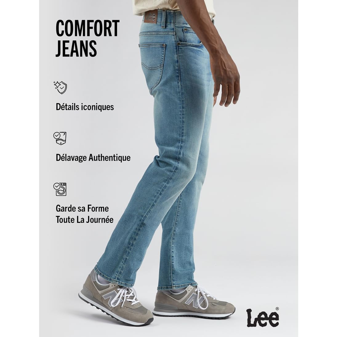 Lee Extreme Motion jean regular homme Rinse droit stretch