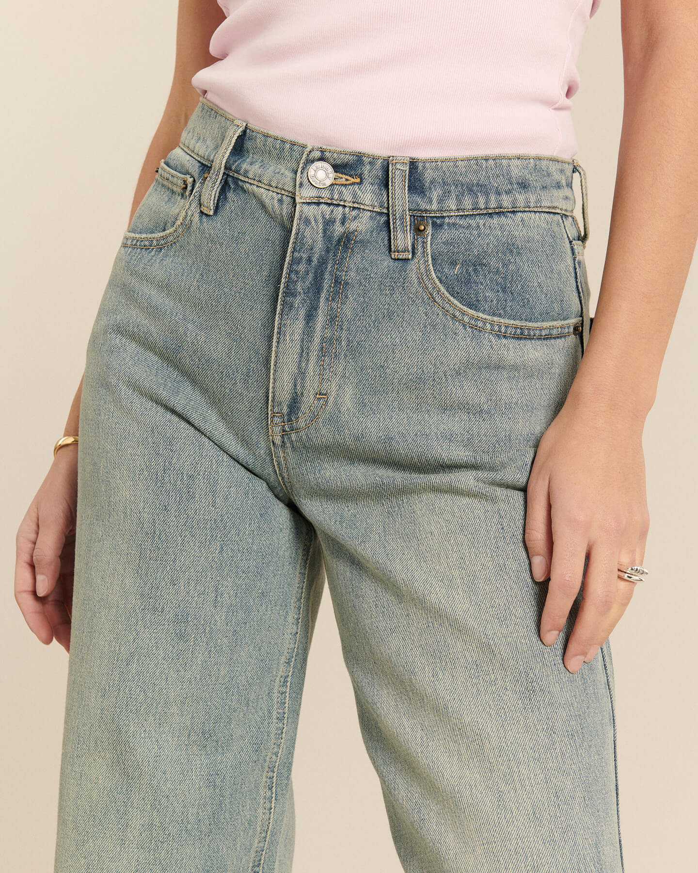 Labdip Joie jean large bleu dirty 100% coton 12,5 oz