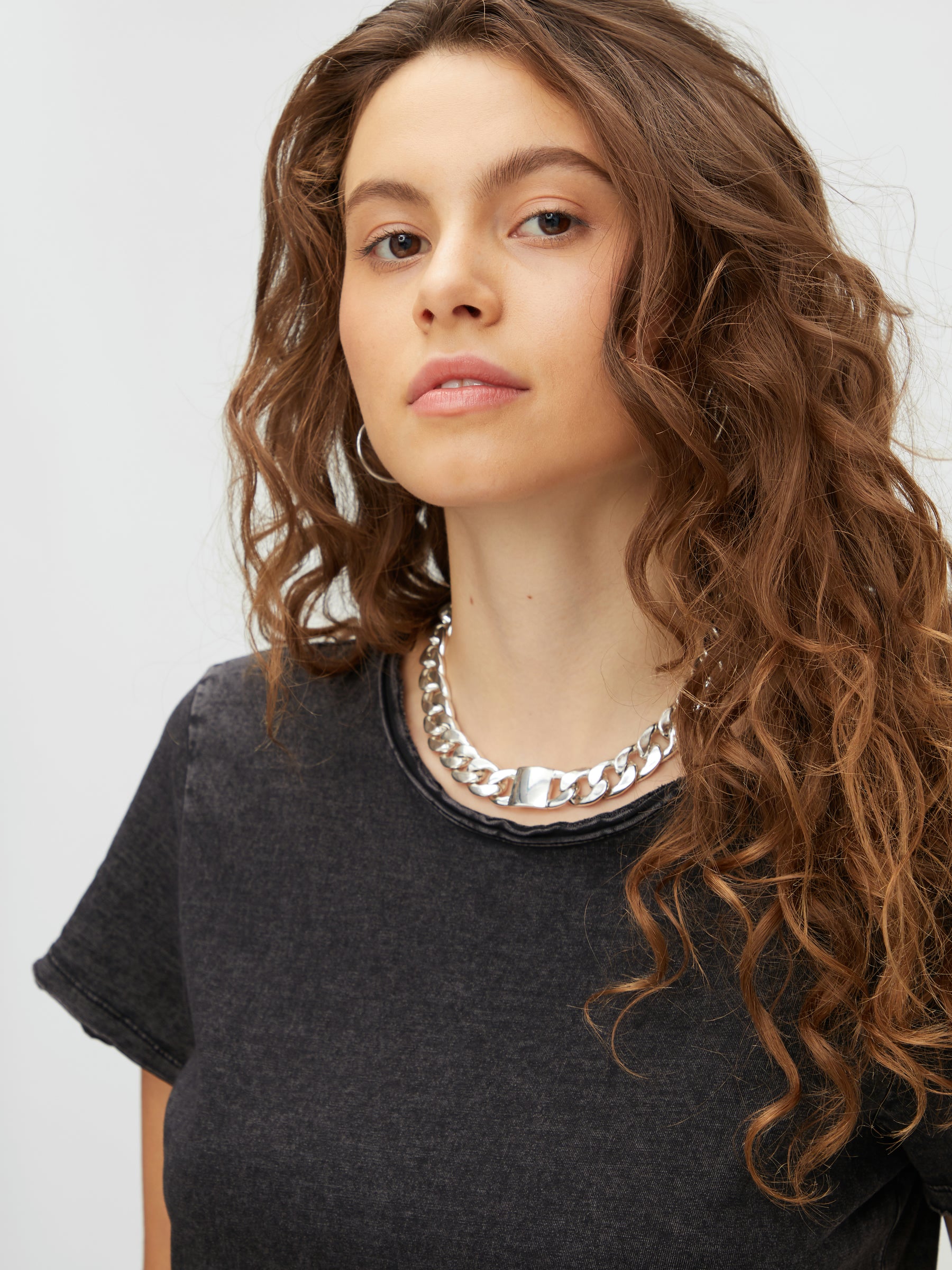 Noisy May Kort t-shirt coton col rond manches courtes