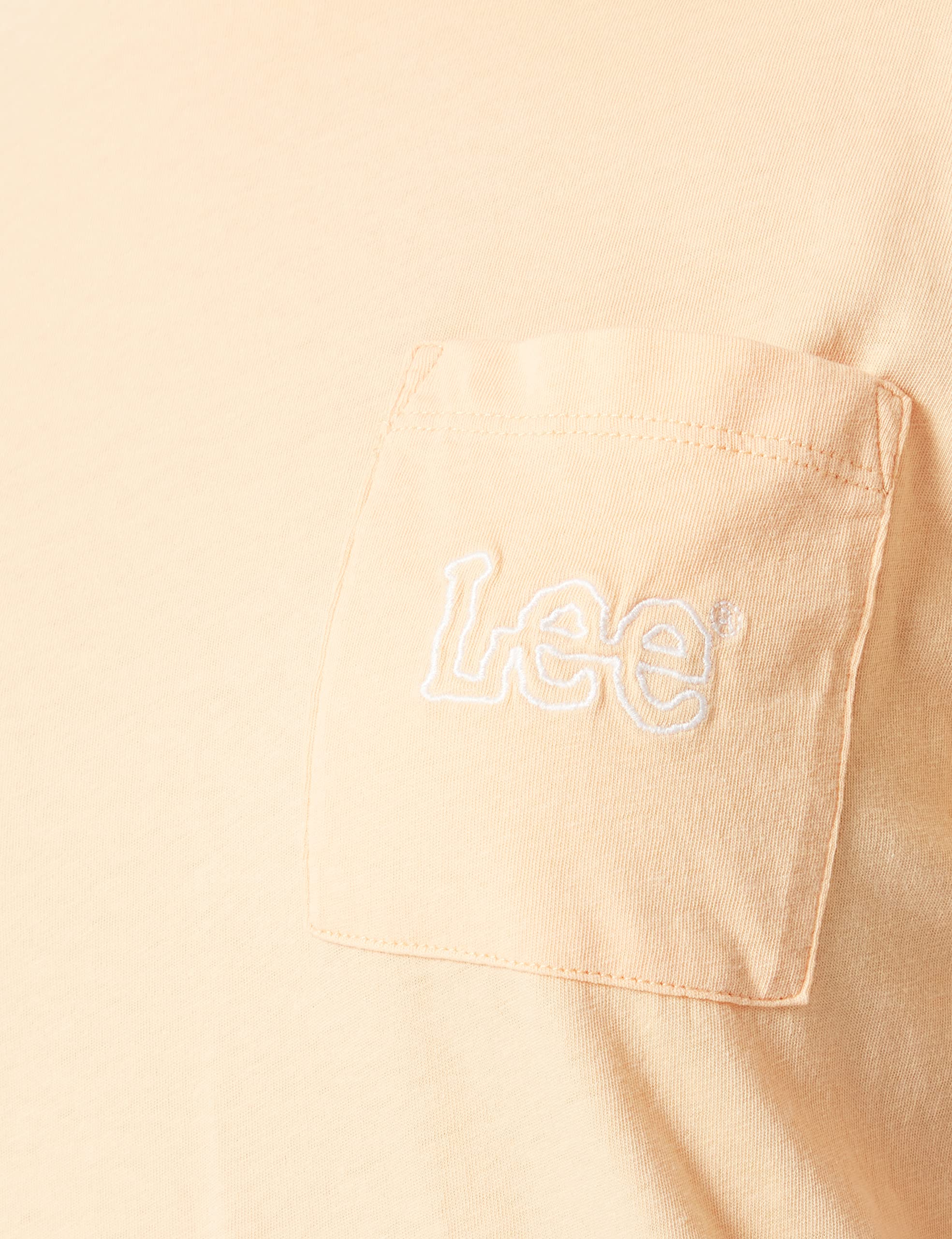 Lee Pocket Tee t-shirt femme S jaune doré coton