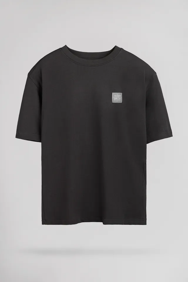 Teddy Smith T-Ylvain MC JR tee-shirt gris anthracite garçon