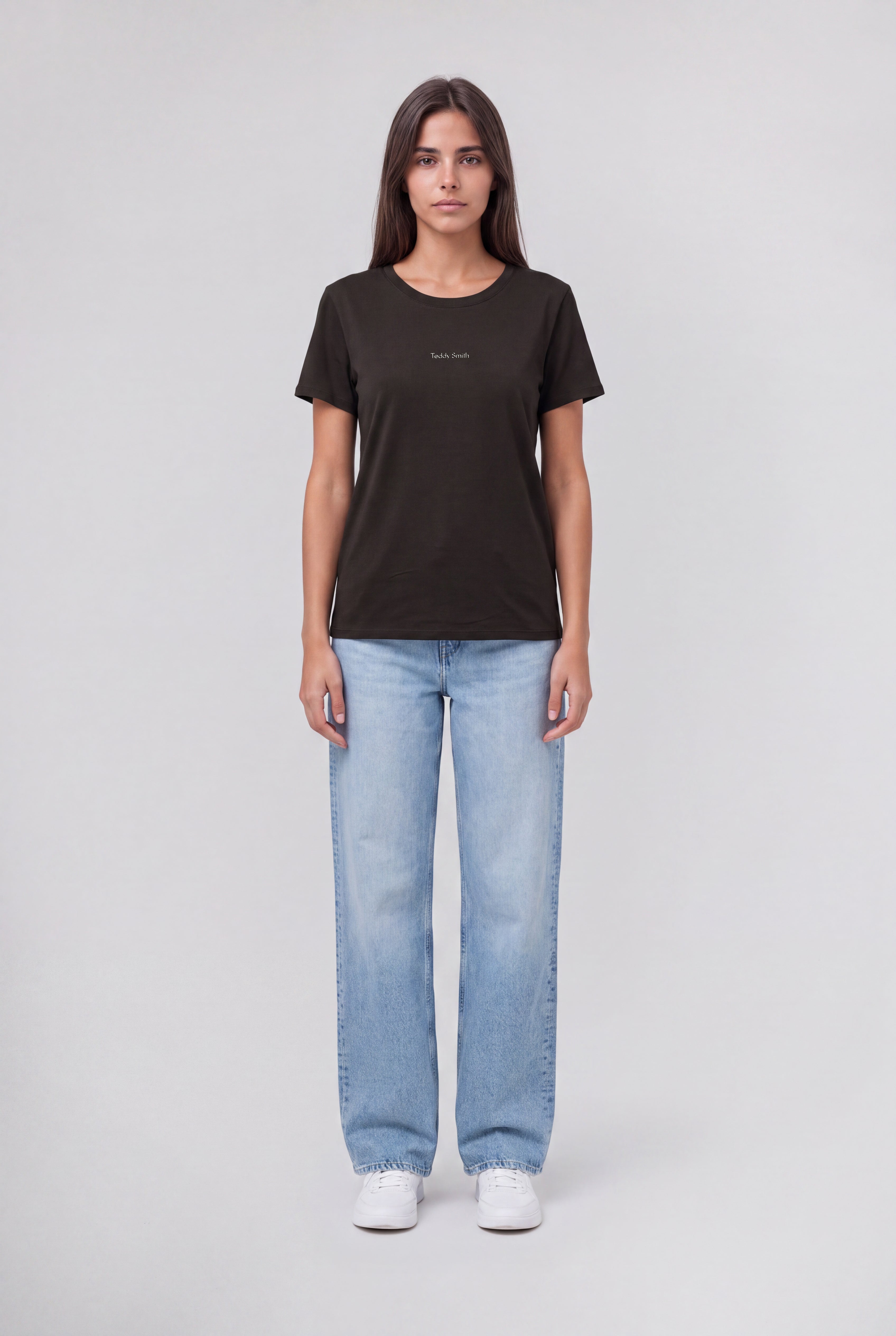 Teddy Smith T-Ribelle MC Noir t-shirt femme coton stretch