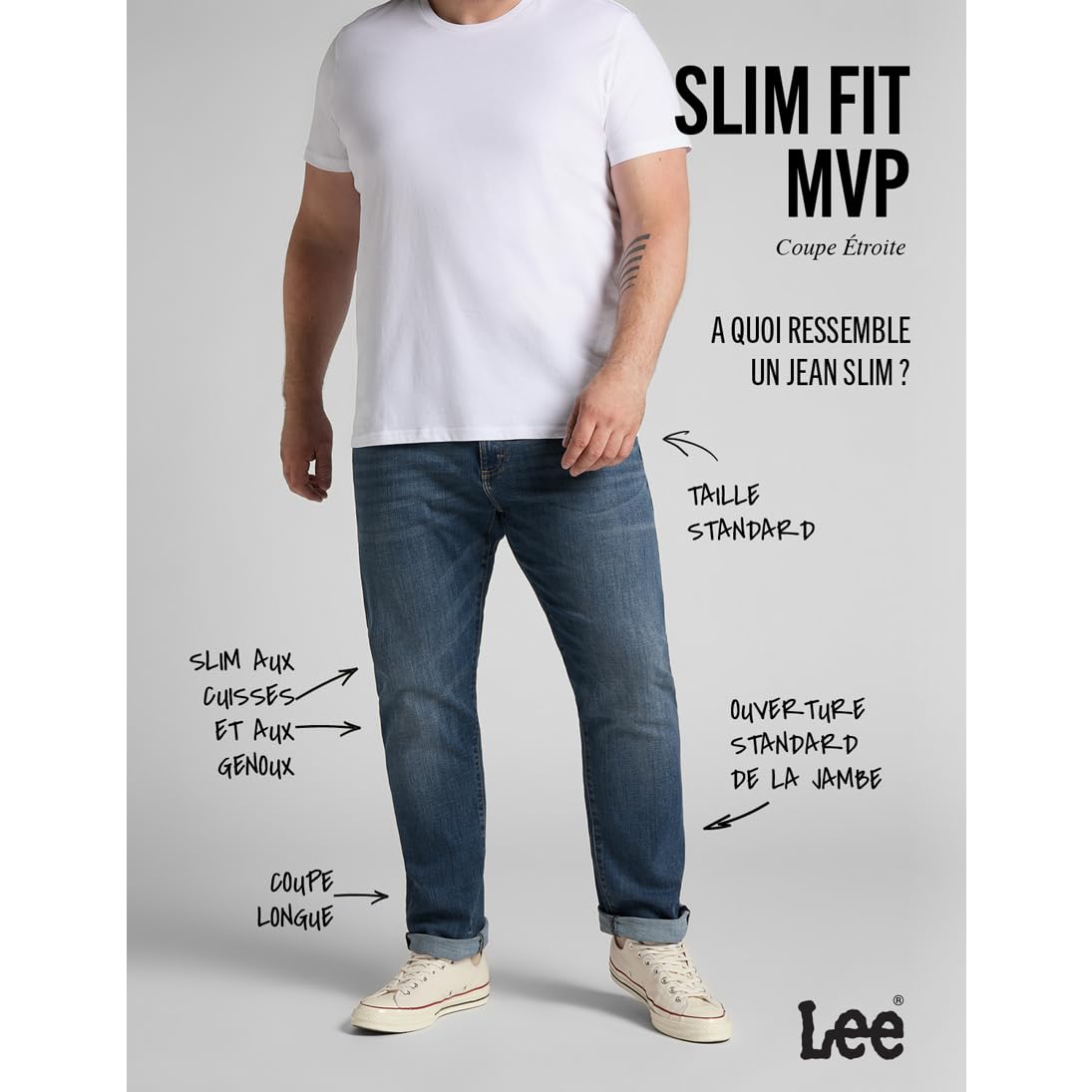 Lee MVP Slim Fit jean slim homme King 32/36 stretch