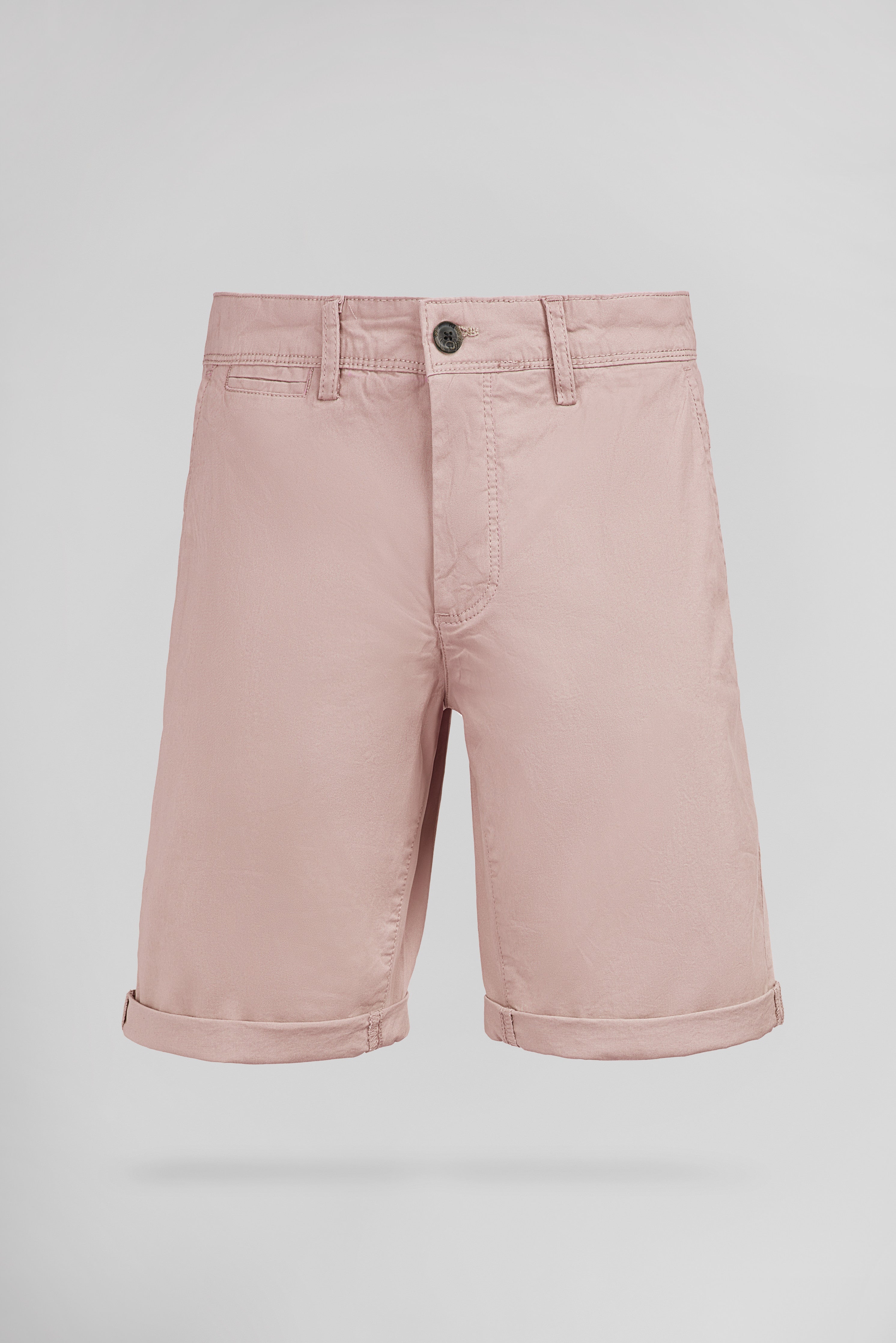 Teddy Smith Chino bermuda homme rose pastel coton