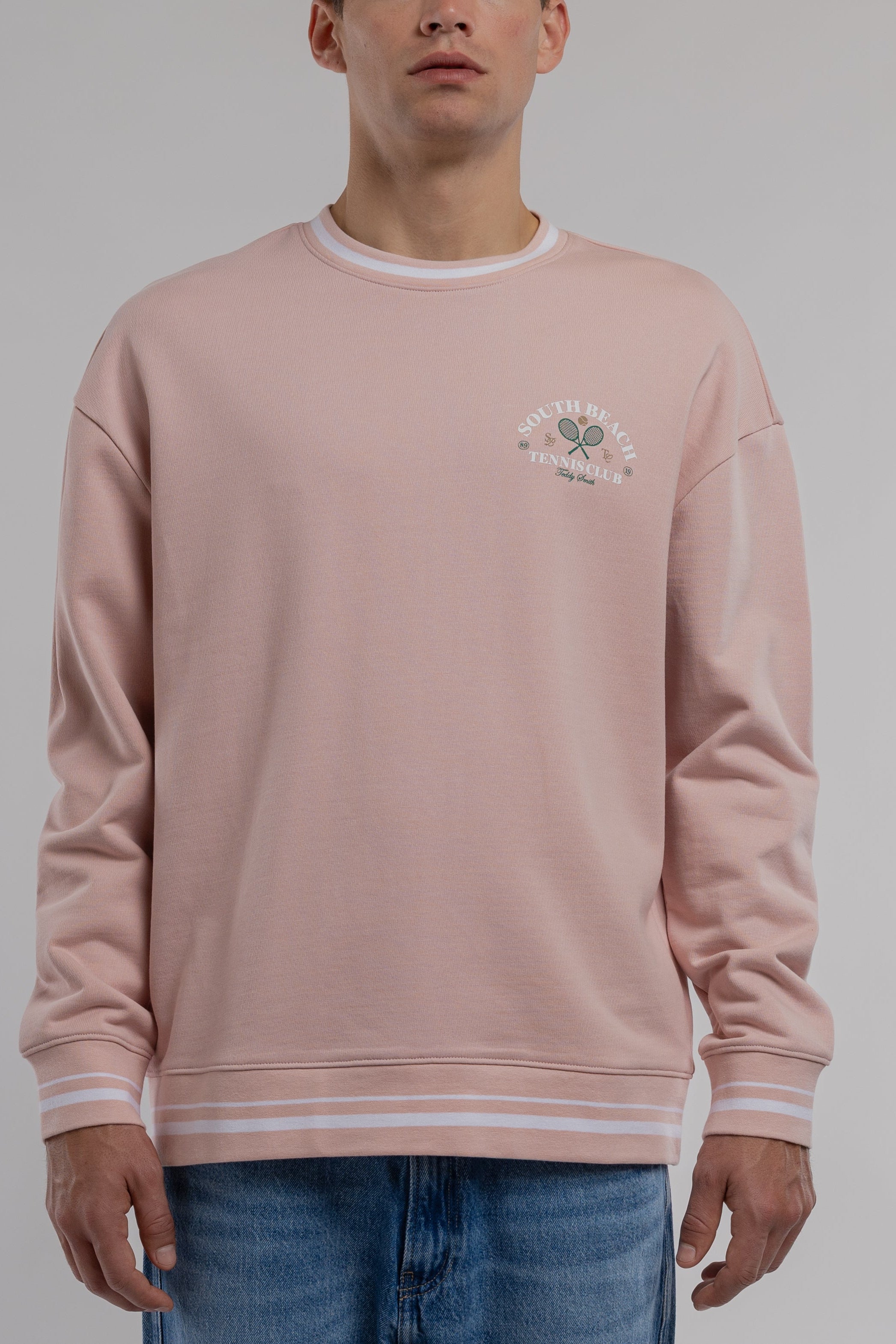 Teddy Smith S-House RC sweat rose pastel coton