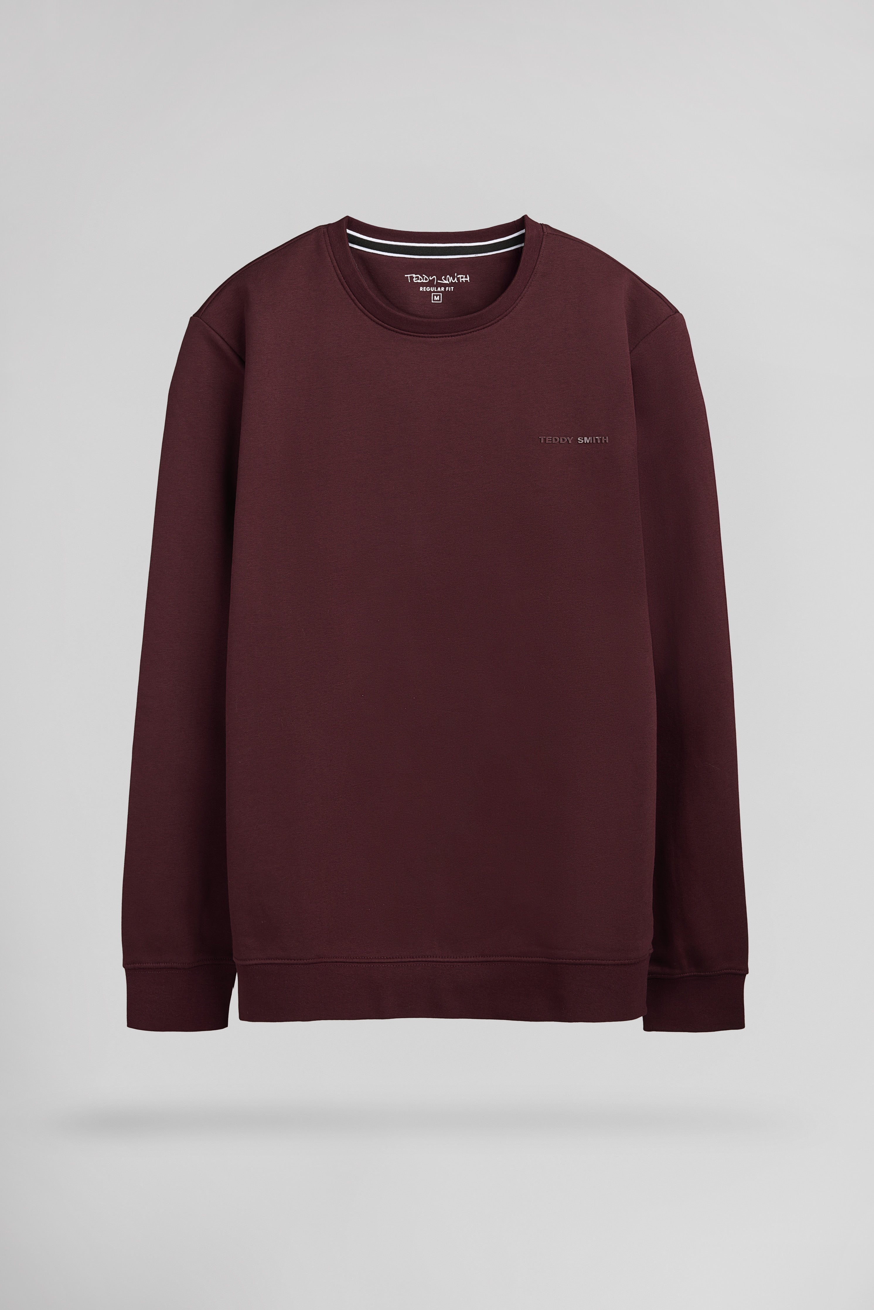 Teddy Smith S-Nark RC sweat col rond bordeaux molleton