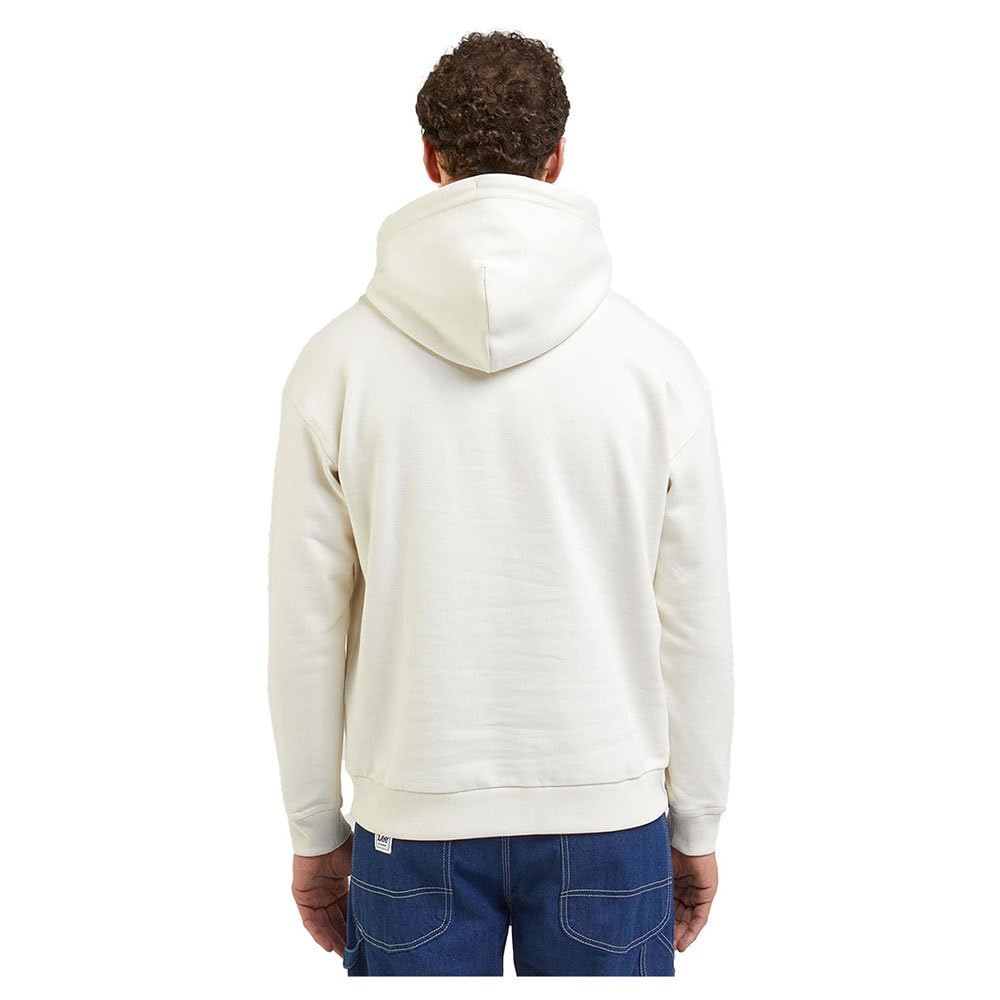 Lee Ww Sweat à Capuche Homme Écru XS Molleton