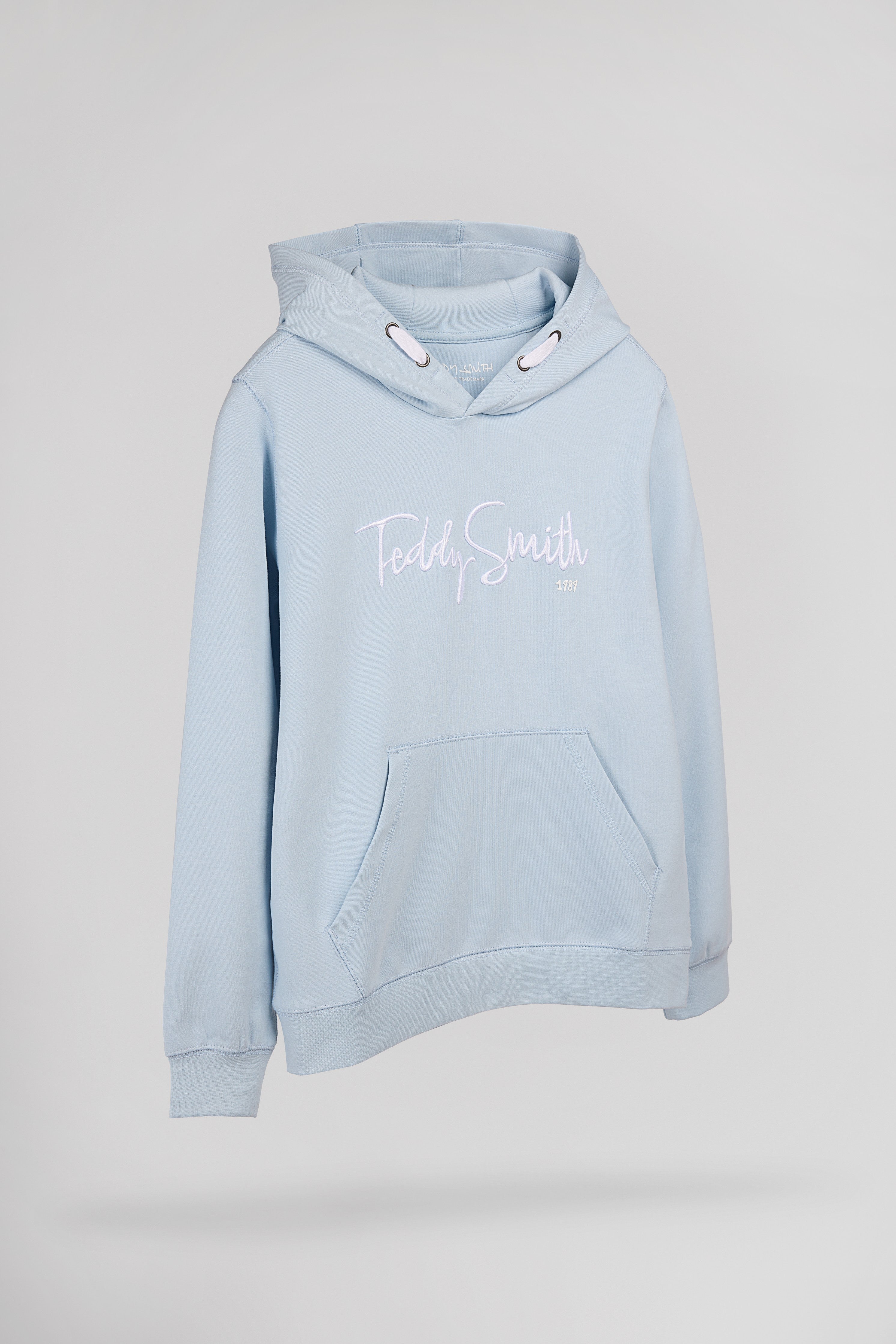 Teddy Smith S-Evry Hoody sweat garçon bleu pastel coton