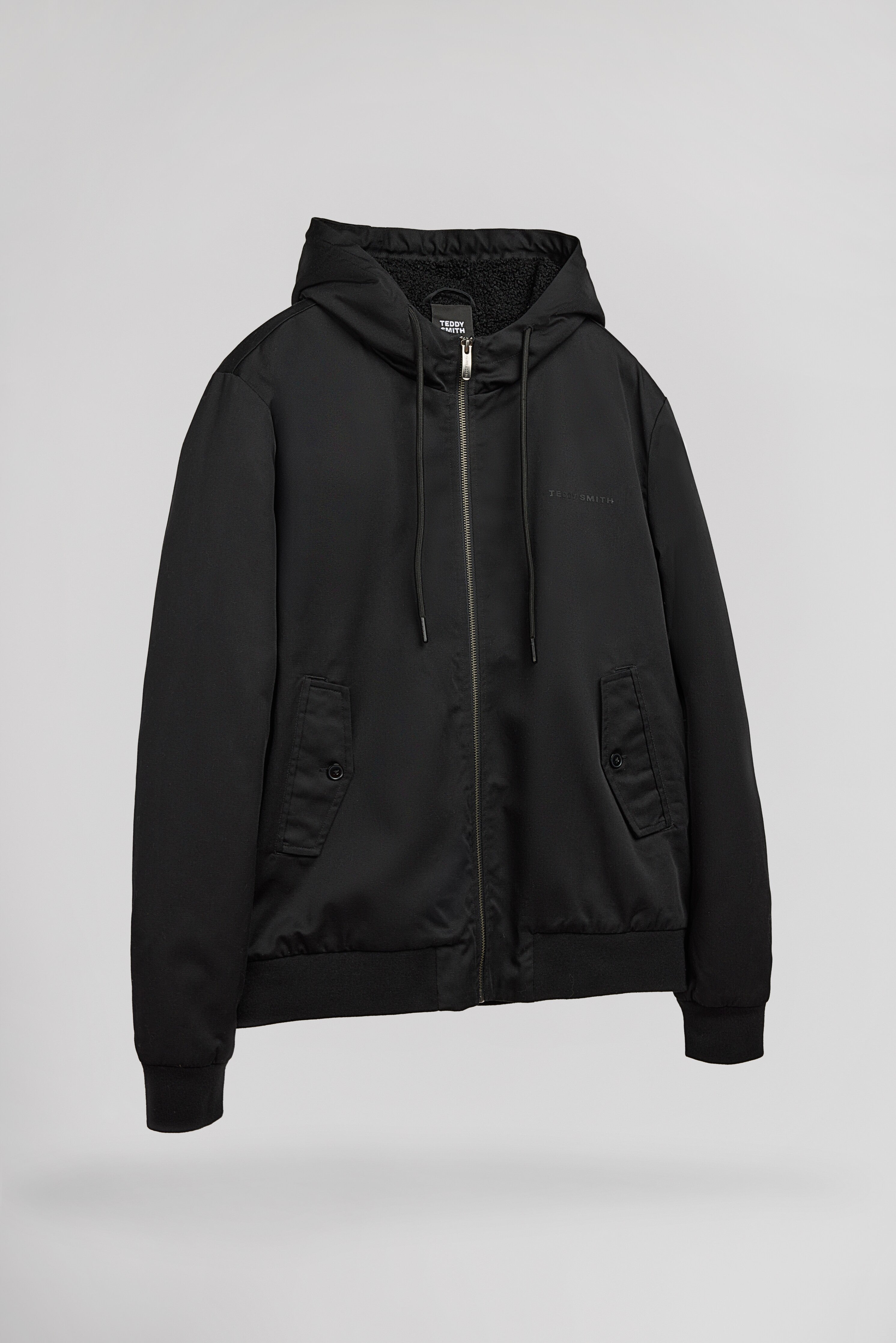 Teddy Smith B-Sanson blouson capuche noir sherpa