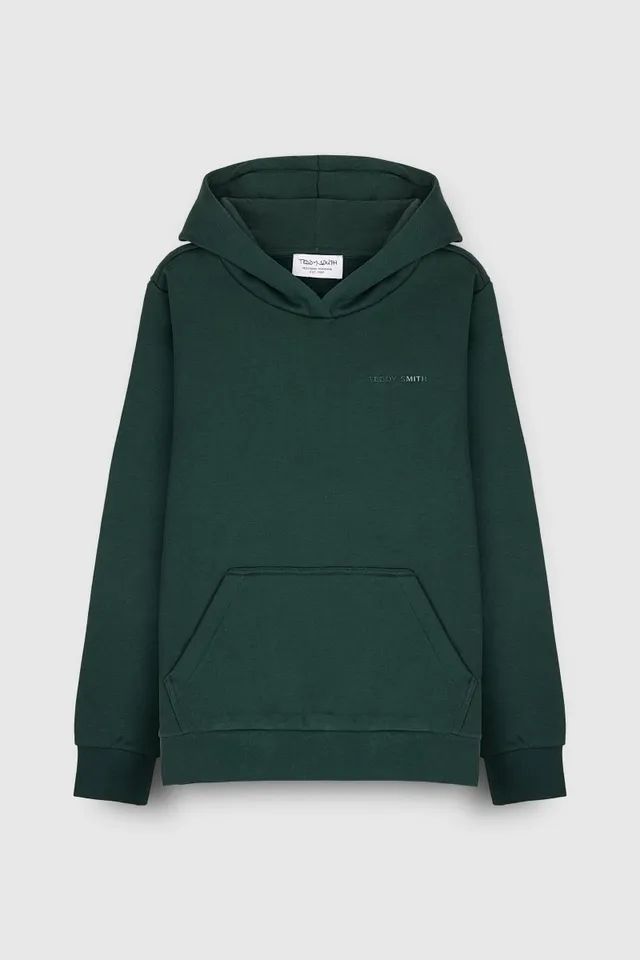 Teddy Smith S-Nark Hoody sweat capuche vert scarabé garçon