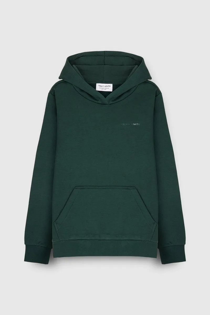 Teddy Smith S-Nark Hoody sweat capuche vert scarabé garçon