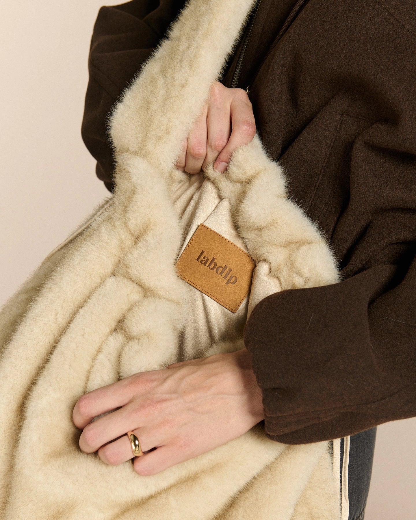 Labdip Annecy Mink Cortina sac fausse fourrure
