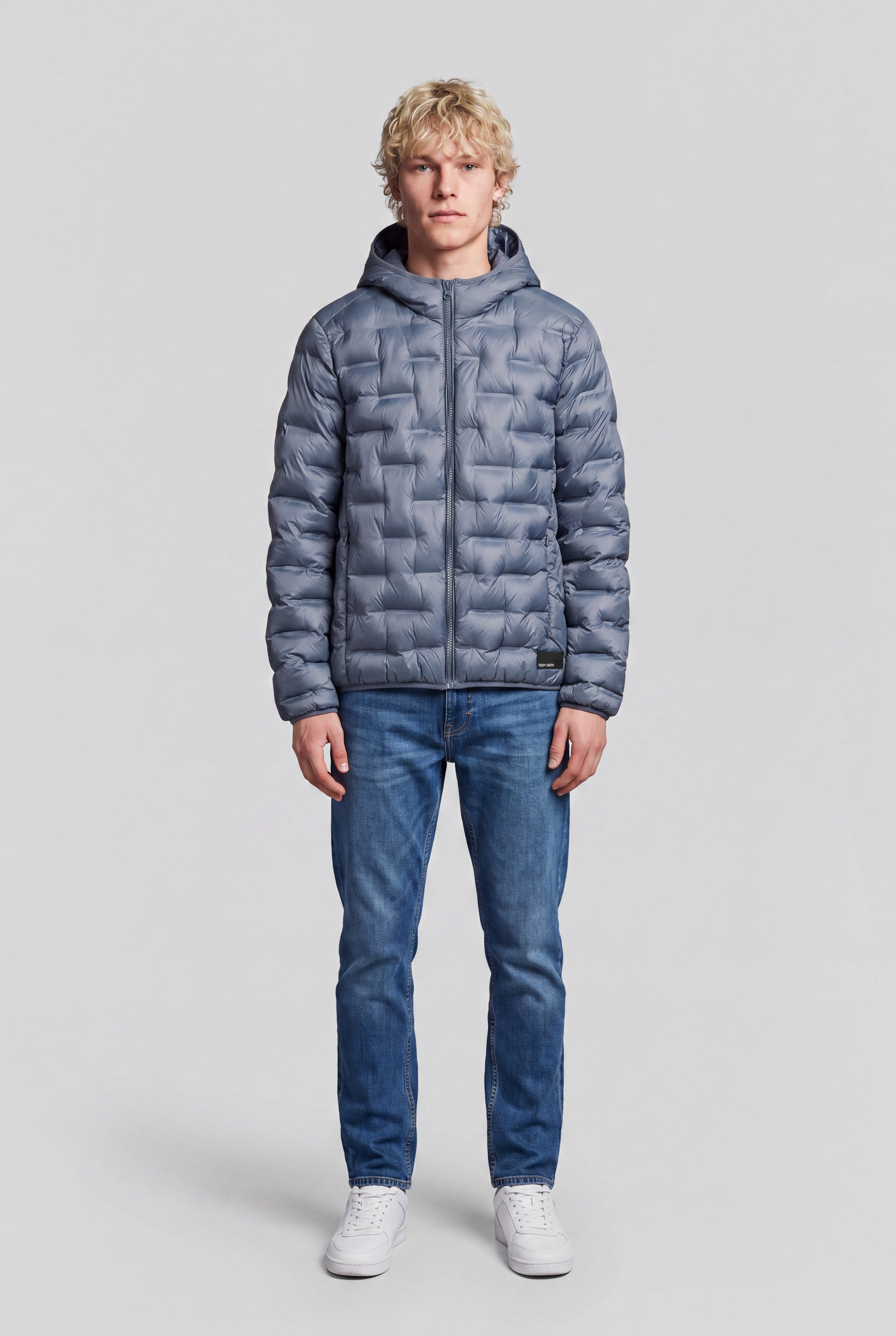 Teddy Smith Blighter 2 doudoune capuche gris météore homme