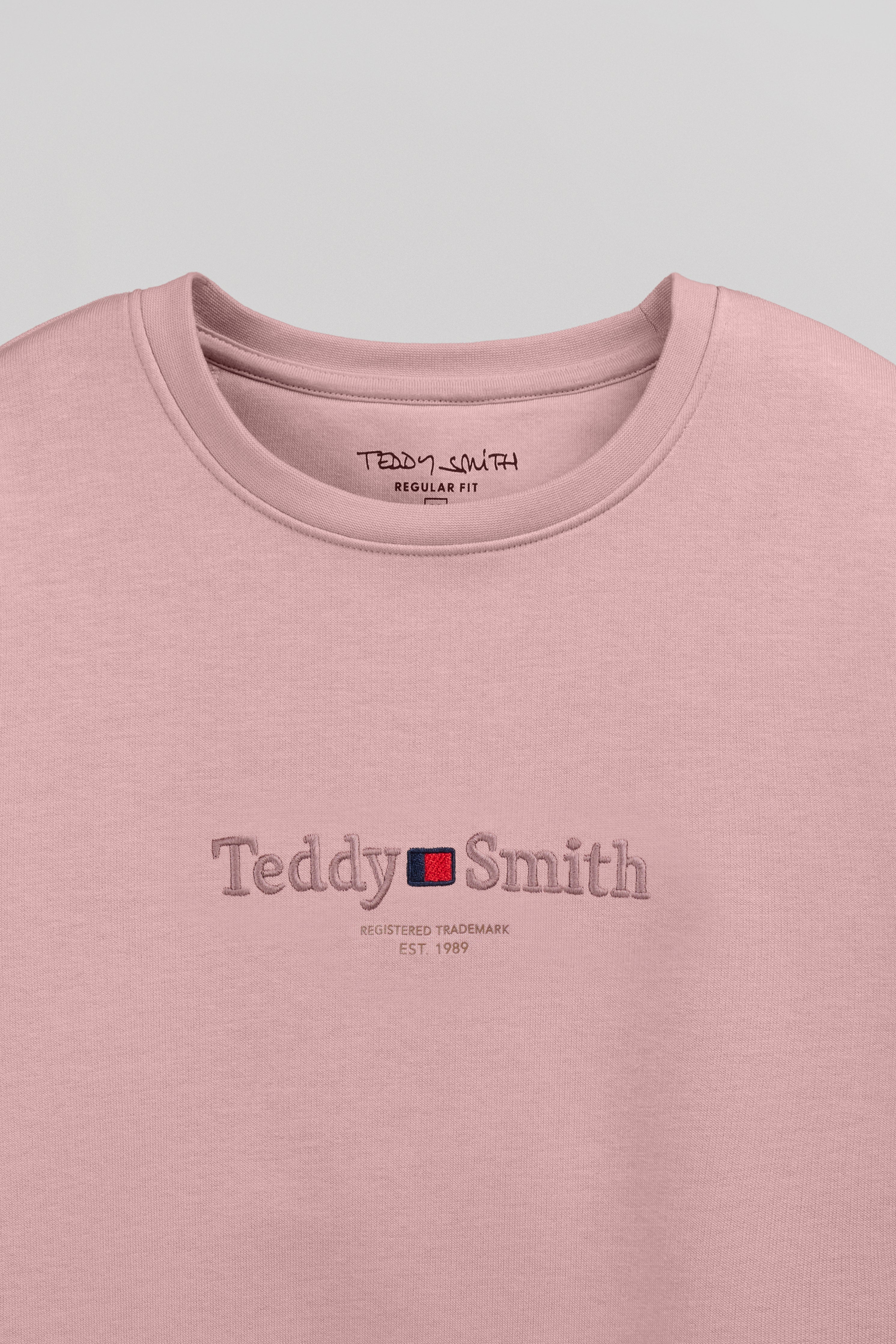 Teddy Smith S-Jim sweat homme wood rose molleton