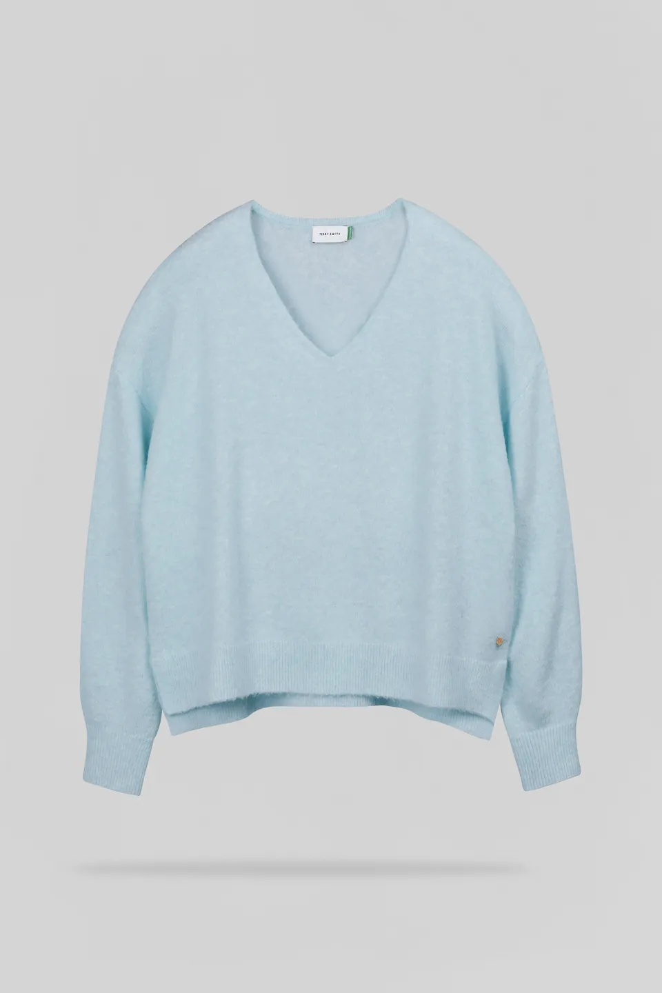 Teddy Smith P-Billie pull col V bleu ciel femme
