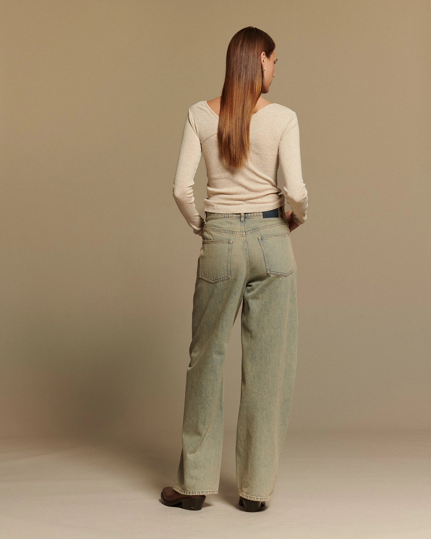Labdip Ross jean droit large acid blue coton