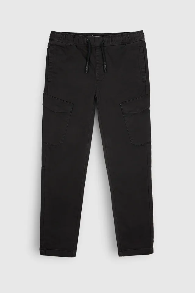 Teddy Smith P-Piky Cargo JR pantalon cargo garçon charbon coton